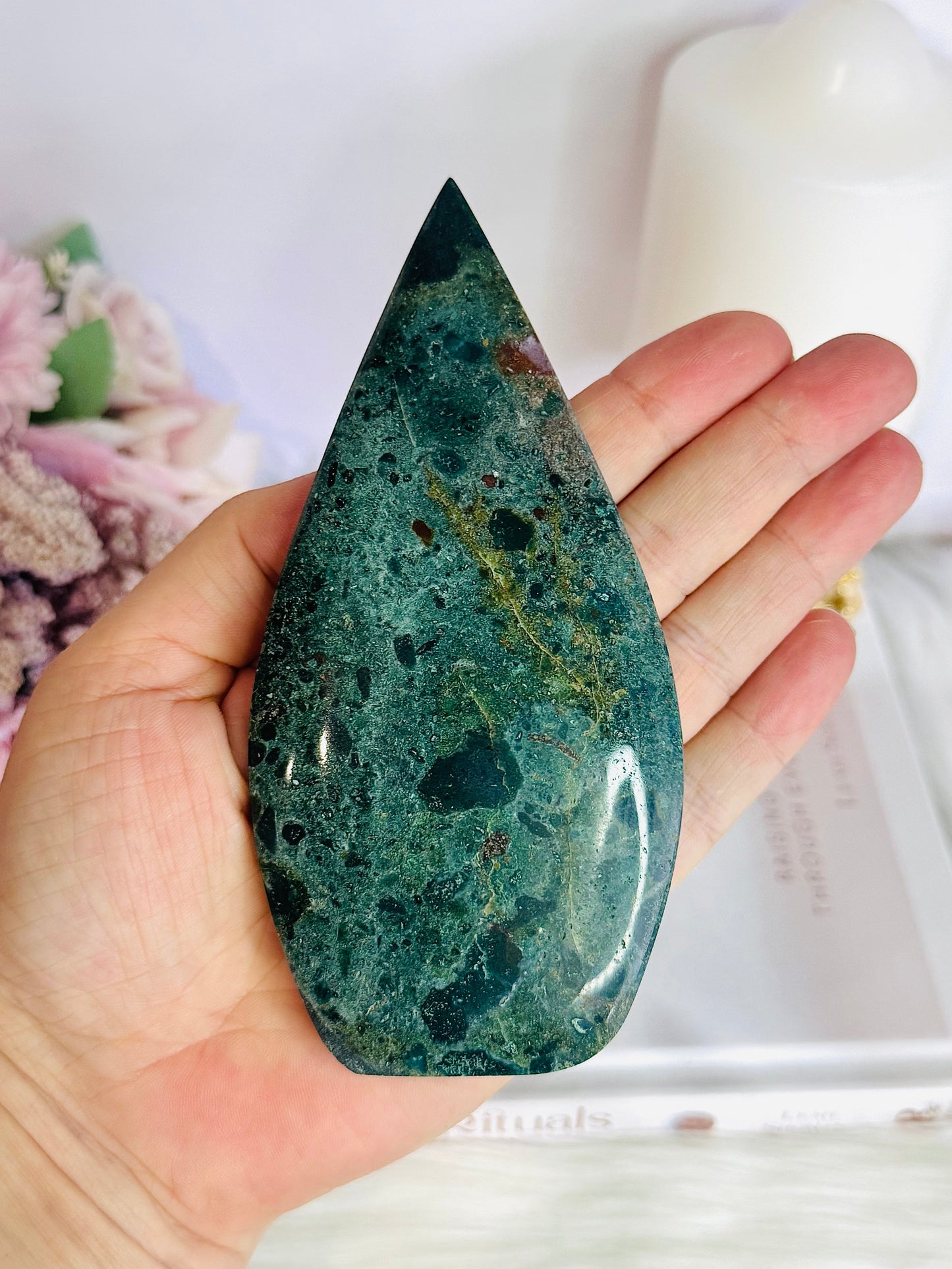 Large 13.5cm Jasper Carved Freeform | Flame