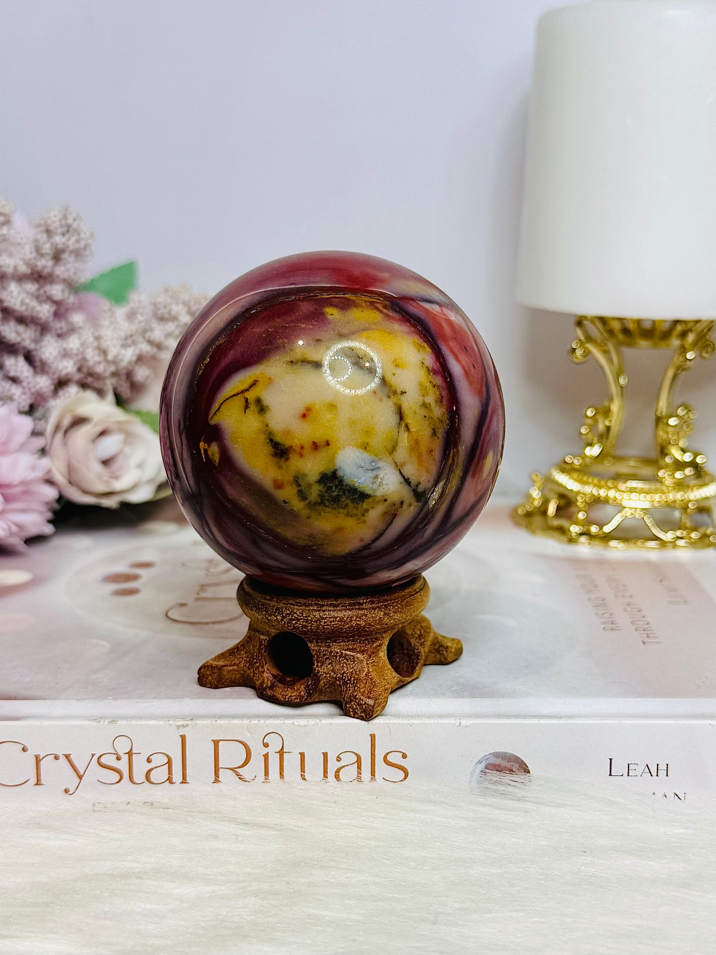 Mookaite Jasper Large Sphere on Stand 393g