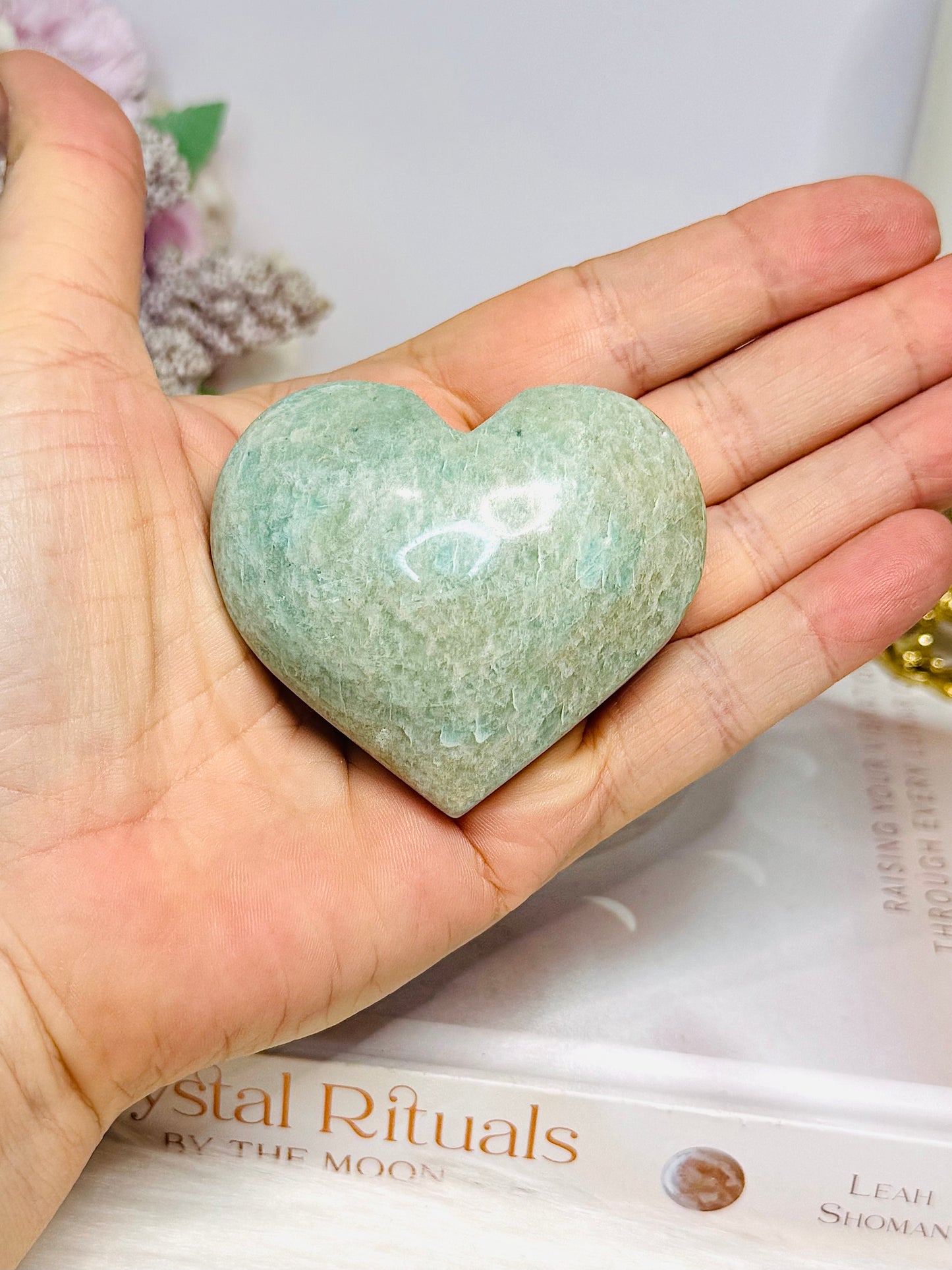 Puffy Green Amazonite Heart