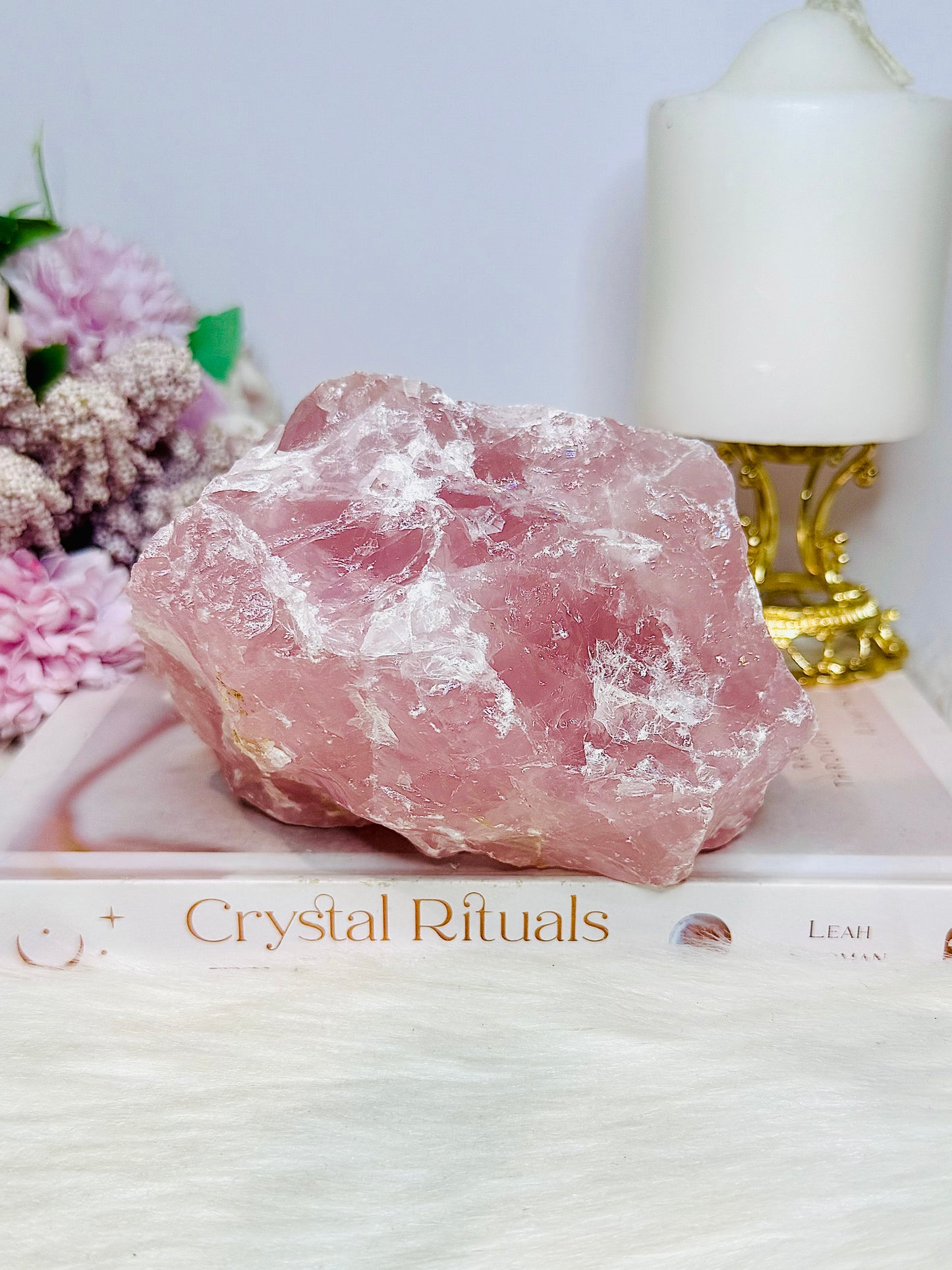 High Grade Large Raw Rough Rose Quartz Specimen 1.14KG