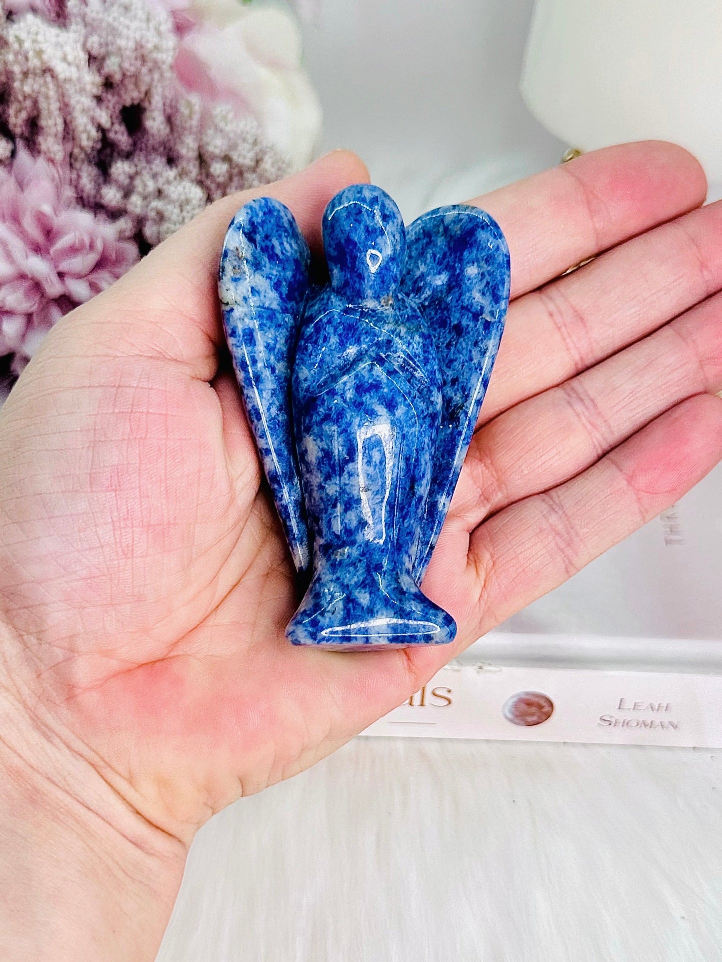 Sodalite Angel Carving 8cm