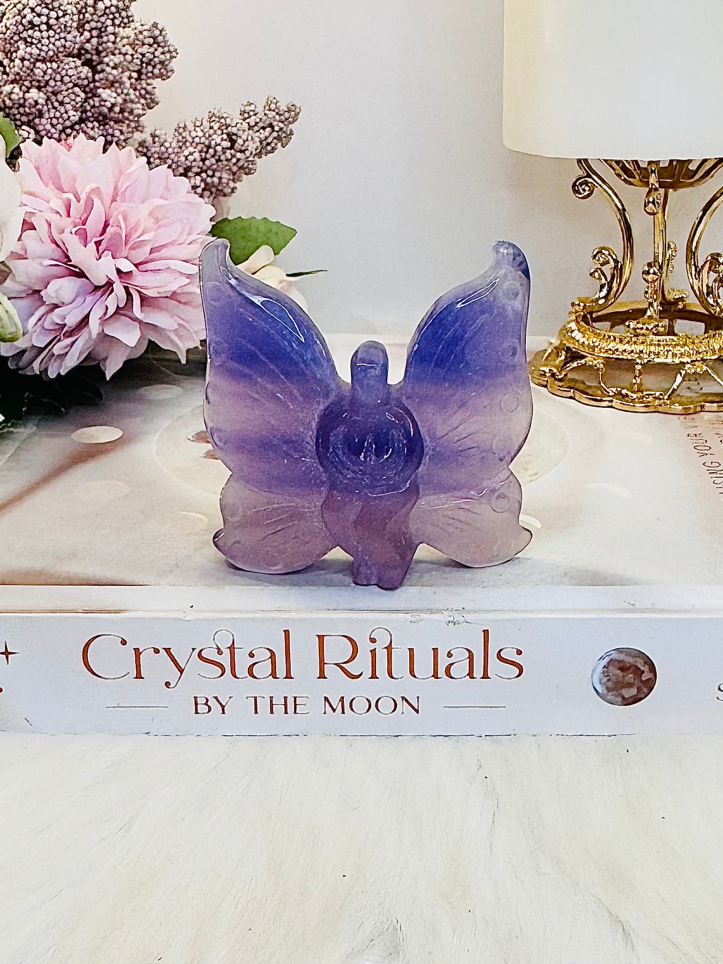 Dainty 7cm Purple Fluorite Carved Fairy