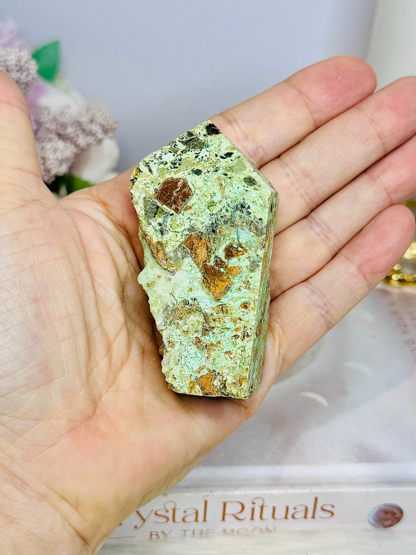 Natural Garnierite Specimen Tower 7cm
