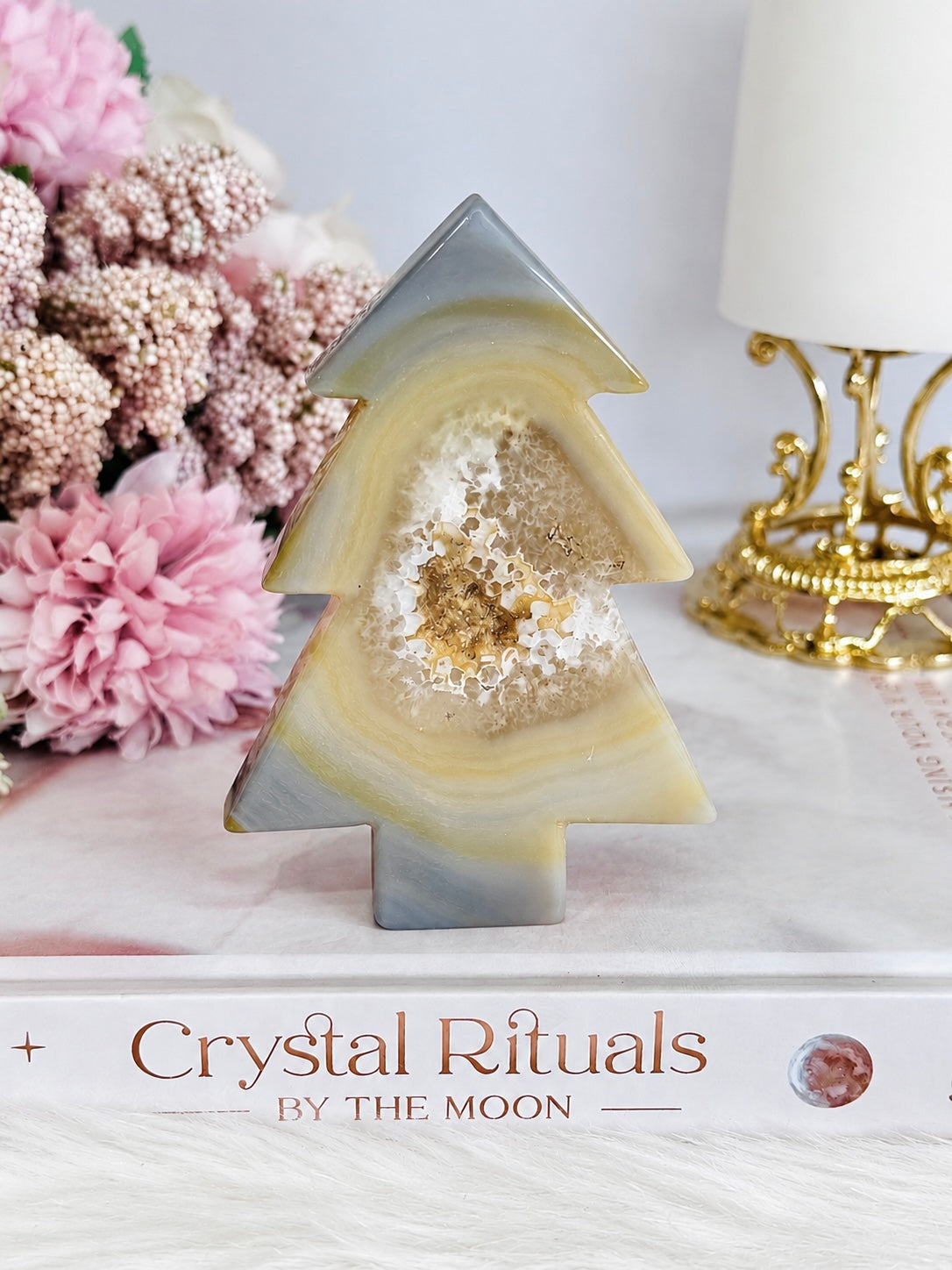 Druzy Agate Christmas Tree 10cm