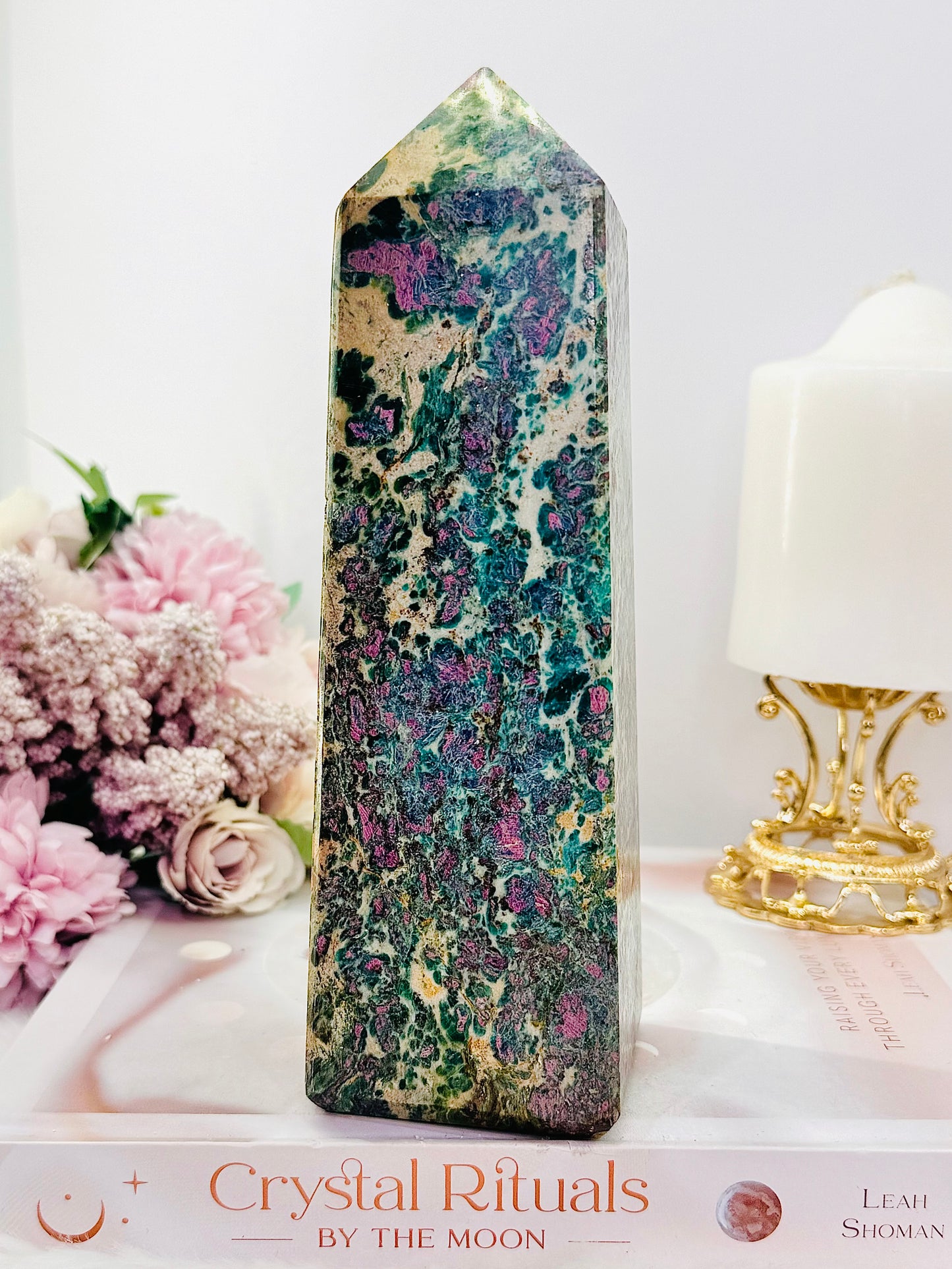 The Most INCREDIBLE Huge Natural Ruby In Fuchsite (UV Reactive) Tower | Generator 18.5cm 1.4KG ~ A True Collectors Piece