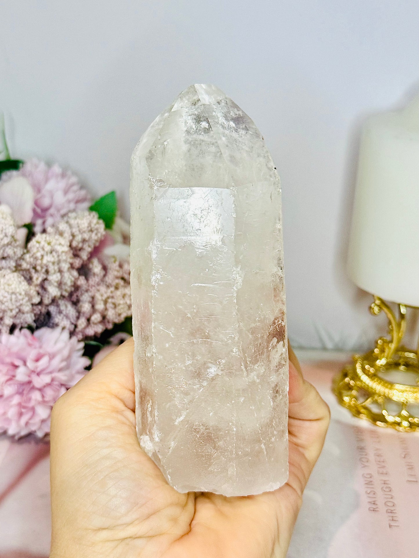 Natural Large Clear Quartz Tower From Brazil 13cm 502g