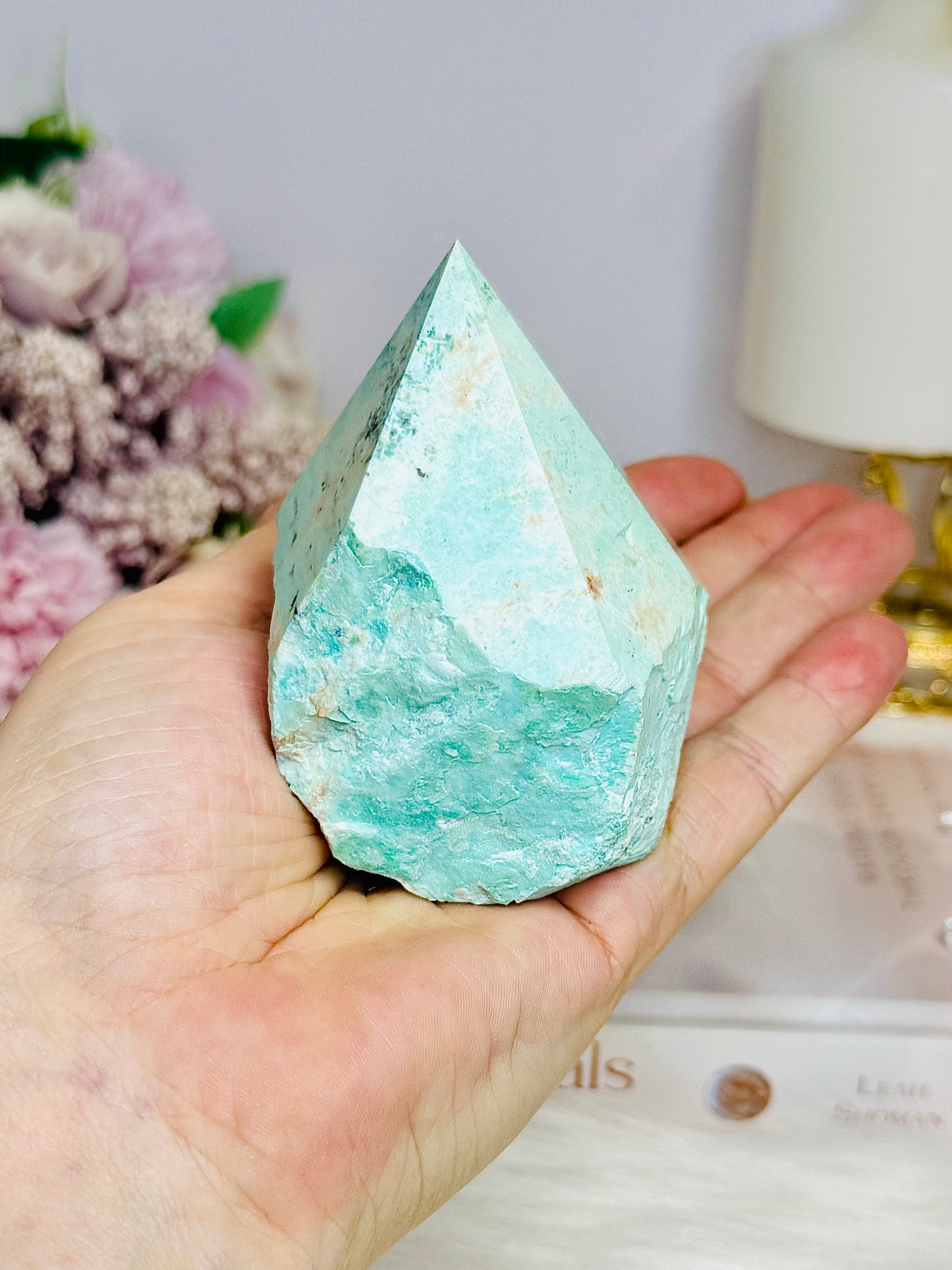 A Rare Stone ~ Chunky Natural Inca Turquoise Carved Freeform | Tower 7cm 233g
