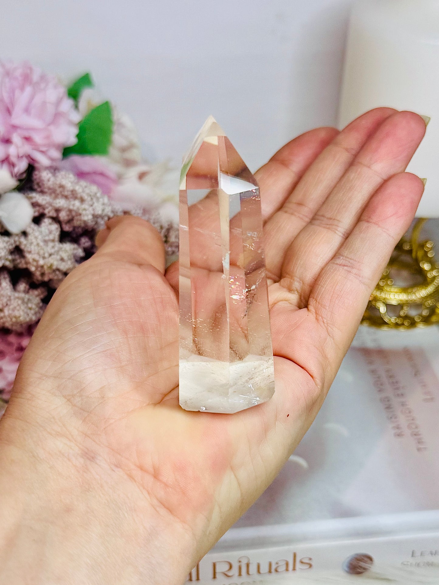 Beautiful Clear Quartz Double Tower 7cm
