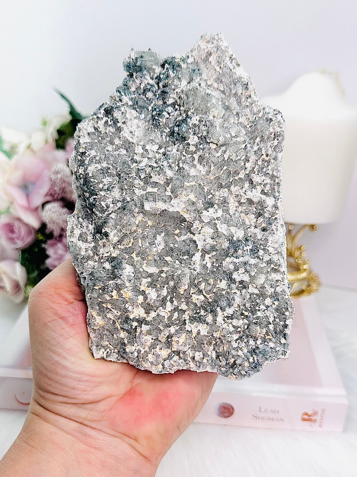 Natural Zeolite Slab | Flower Amethyst 15cm
