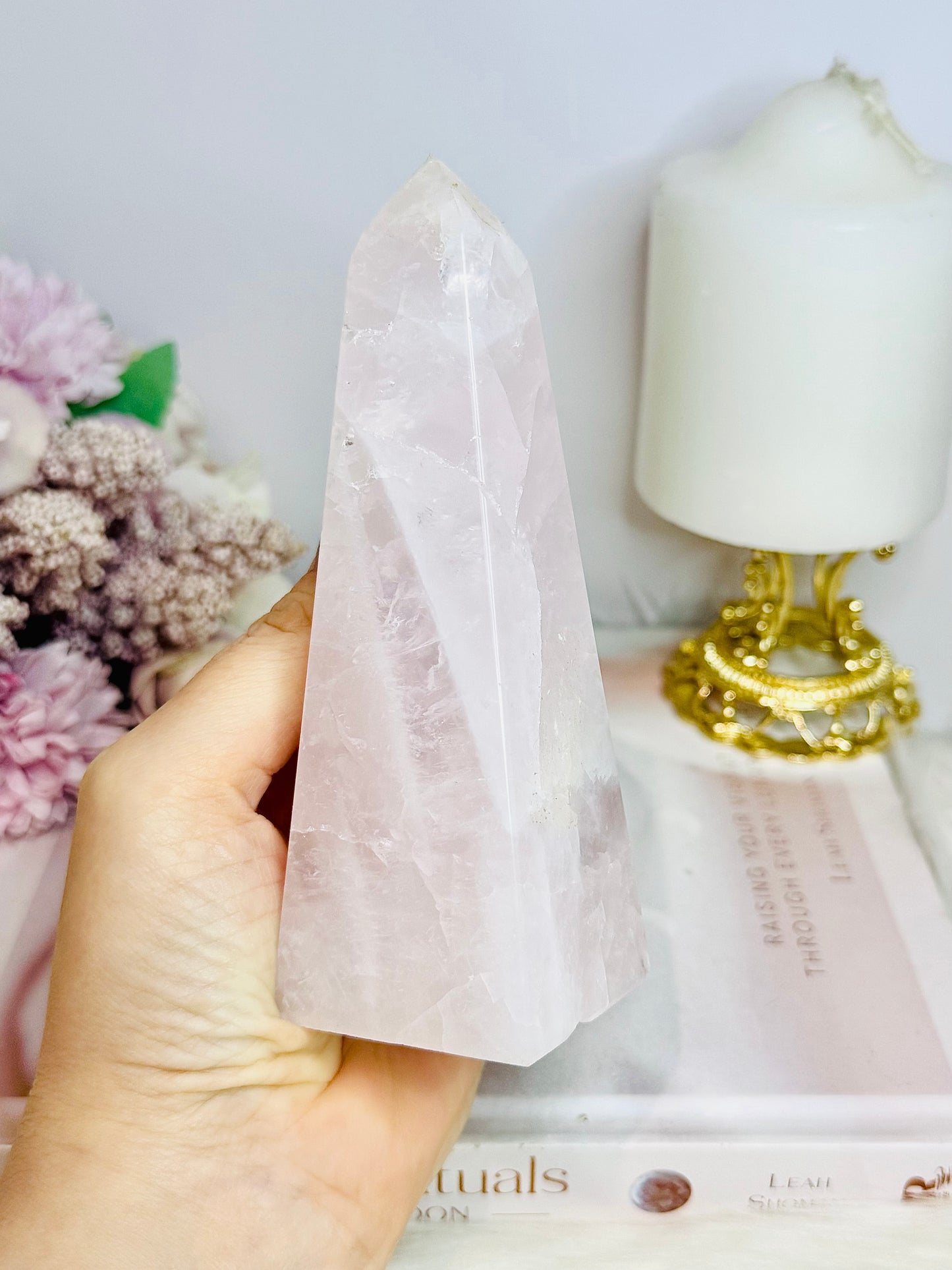 Large Chunky 13cm Rose Quartz Obelisk | Tower 367grams