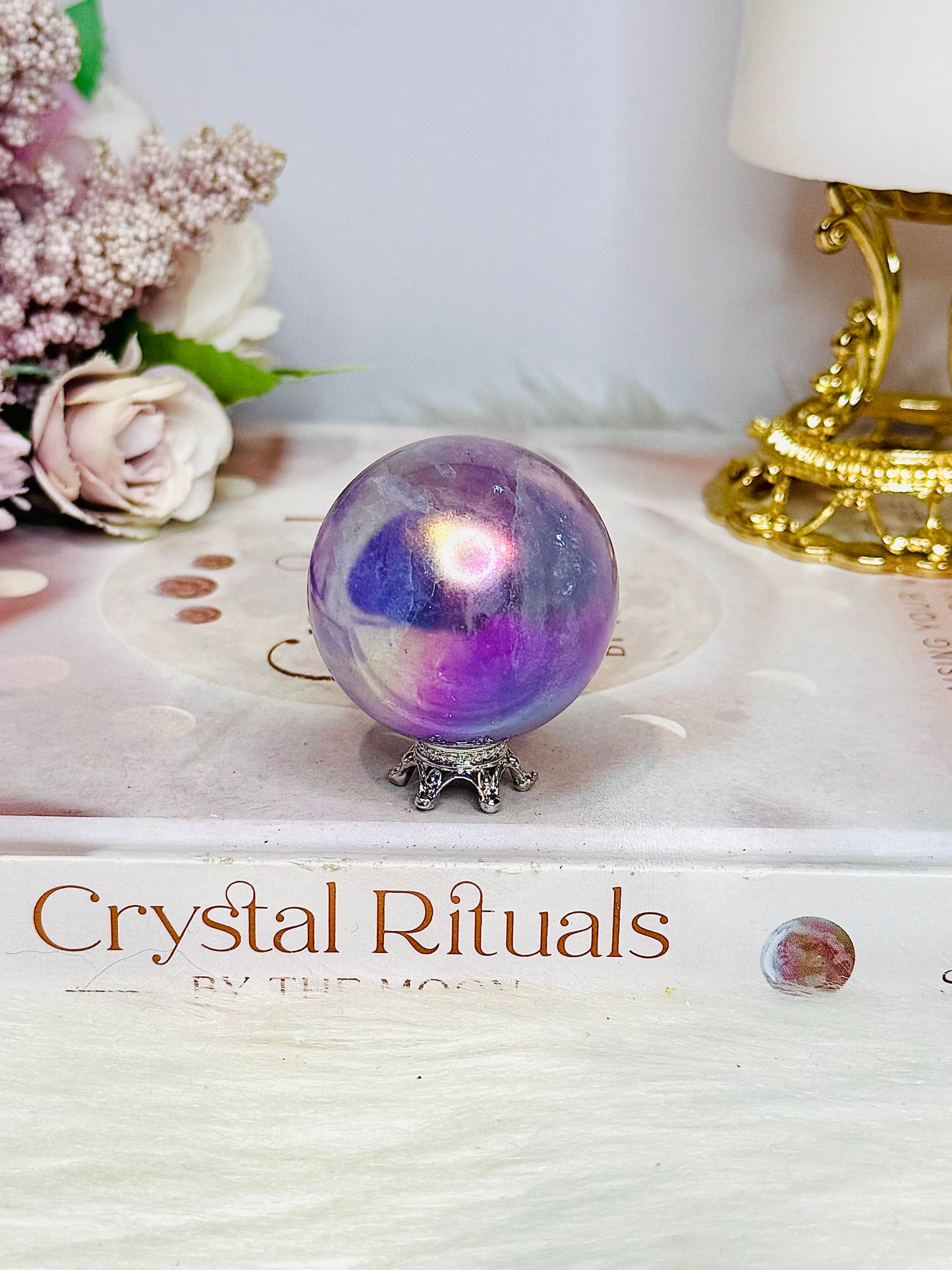 Angel Aura Amethyst Sphere on Stand 4.5cm