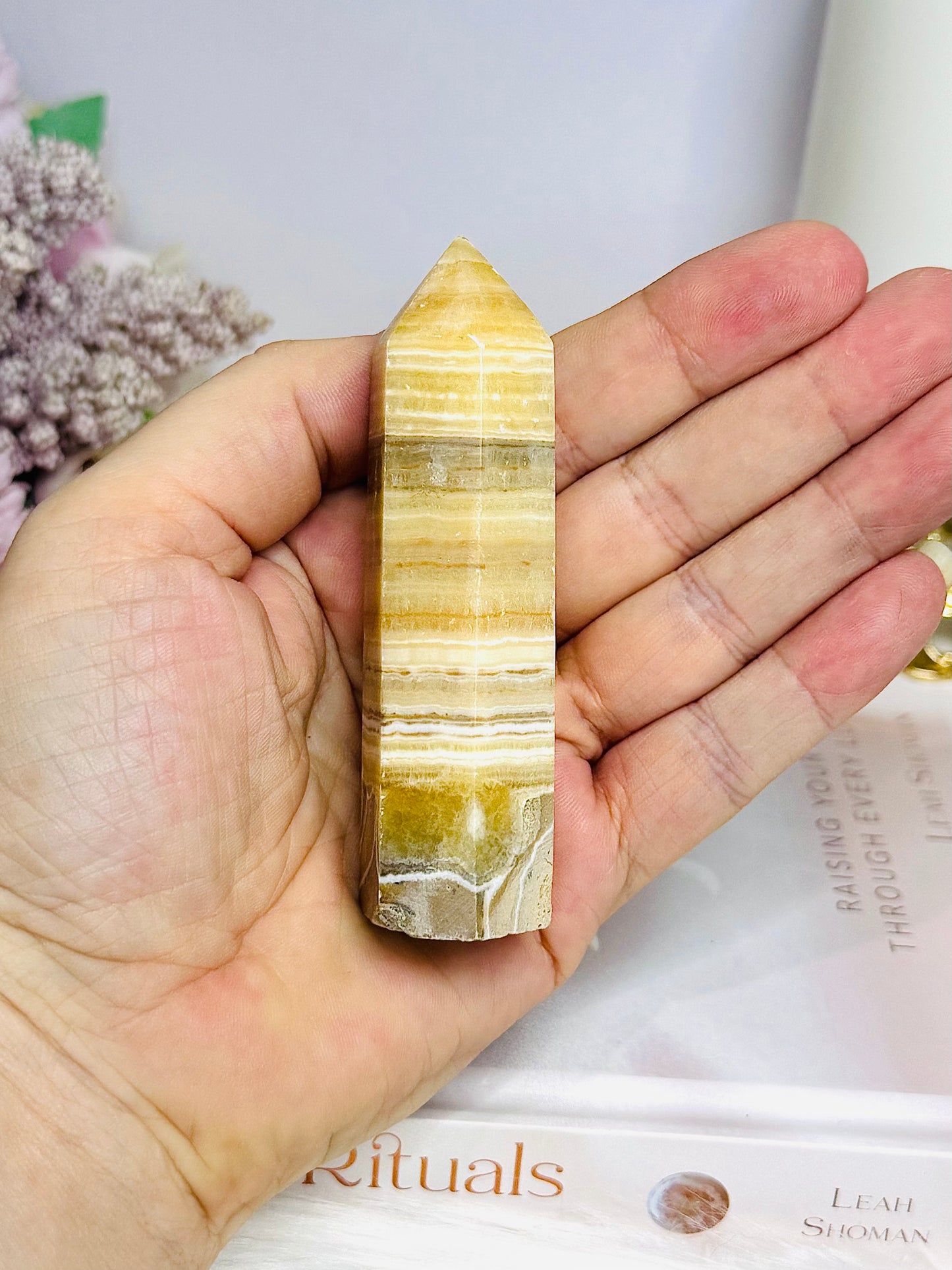 Striped Calcite Tower 8.5cm