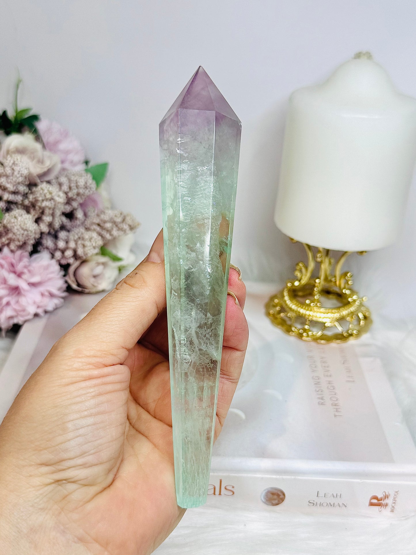 Watermelon Fluorite Tower | Wand 16cm
