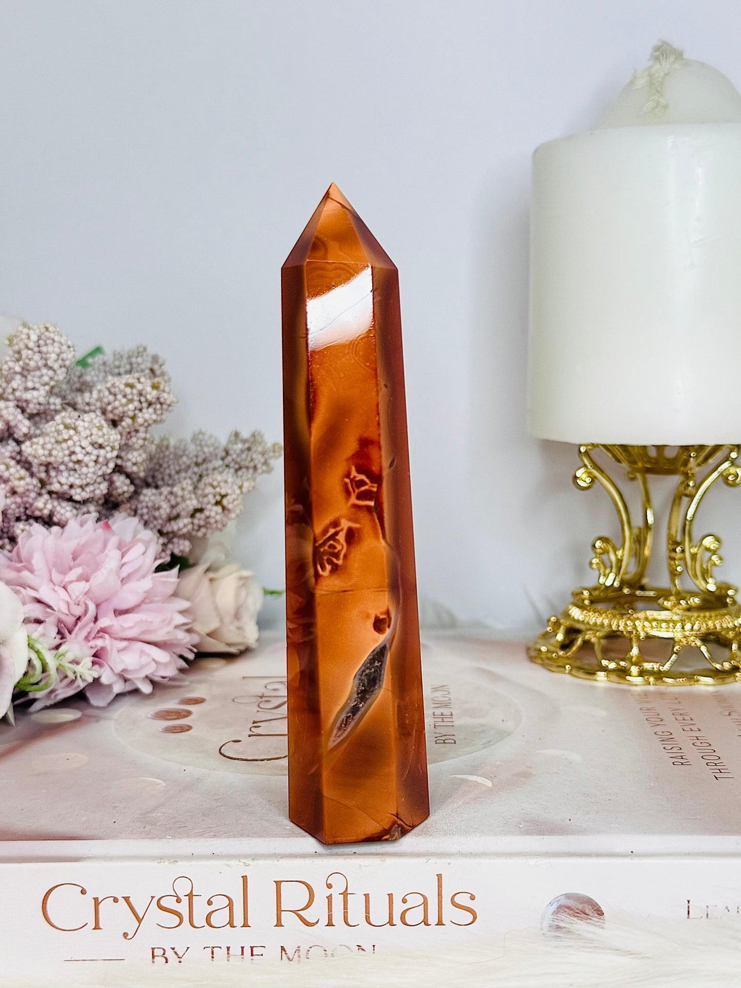 High Grade Carnelian Tower 12cm
