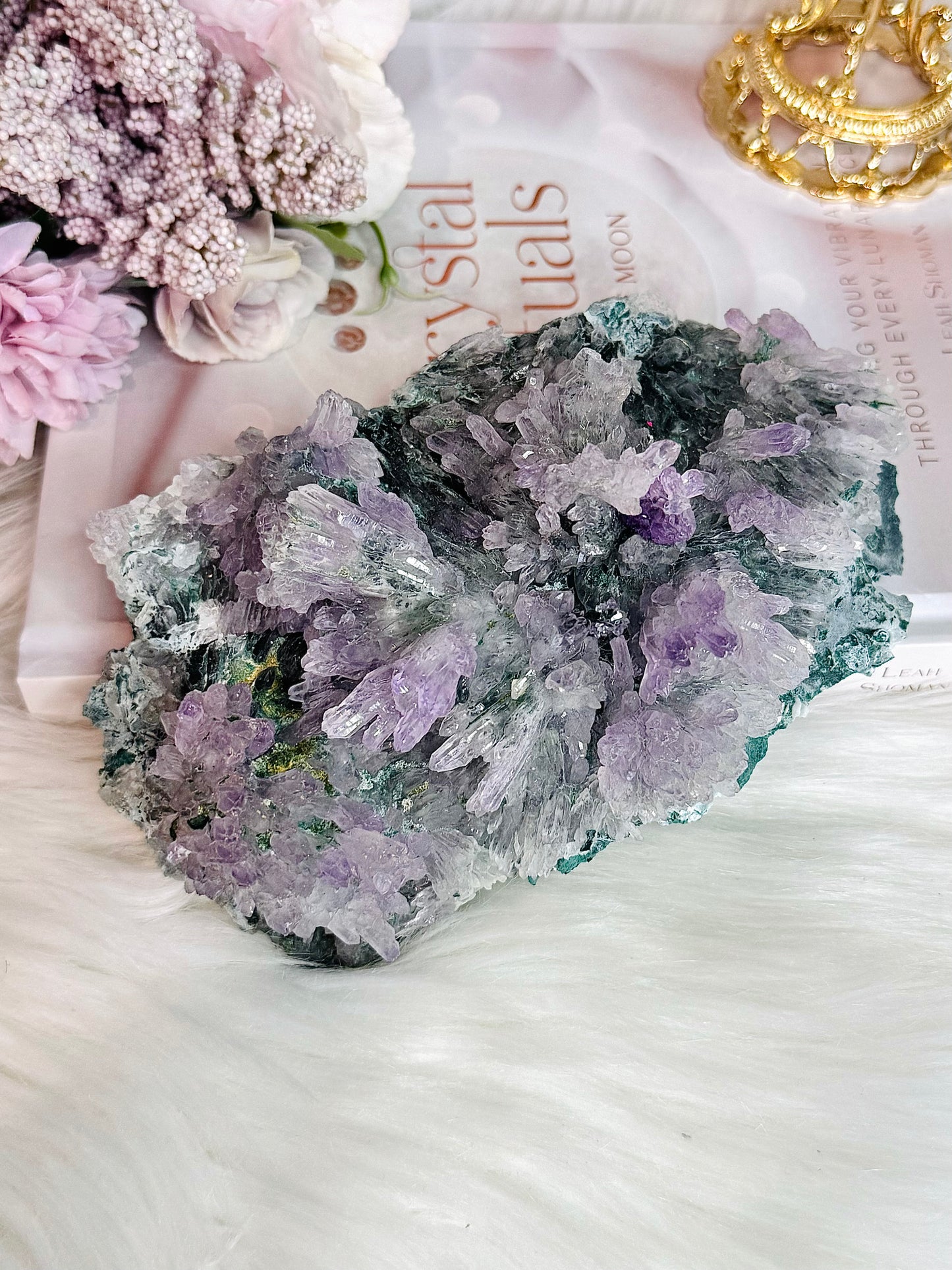 Natural Large Beautiful Zeolite | Flower Amethyst Specimen 16cm 540grams