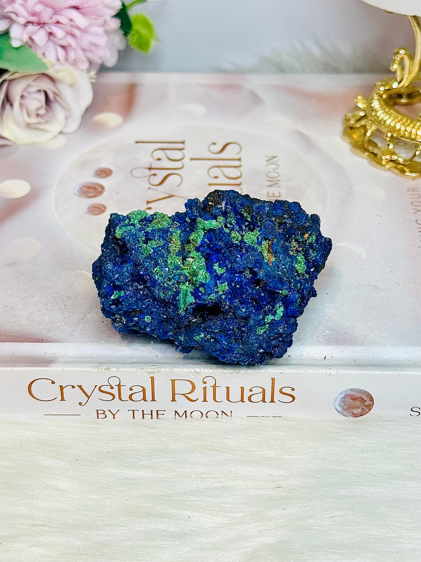 Azurite with Malachite Natural Specimen 171g