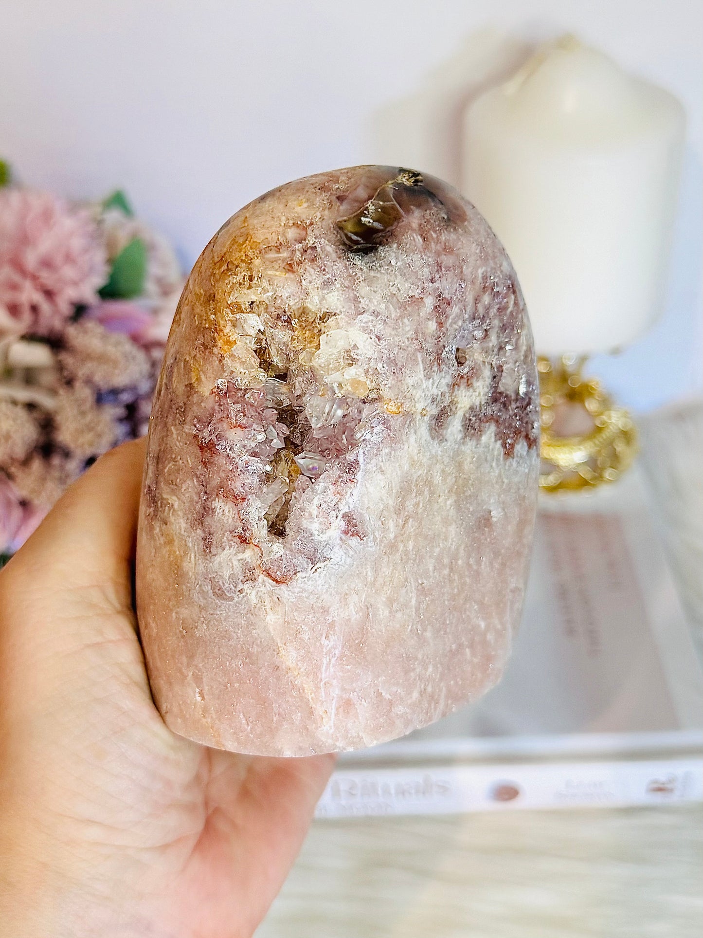 Large Natural Pink Amethyst Druzy Freeform 11cm 871grams