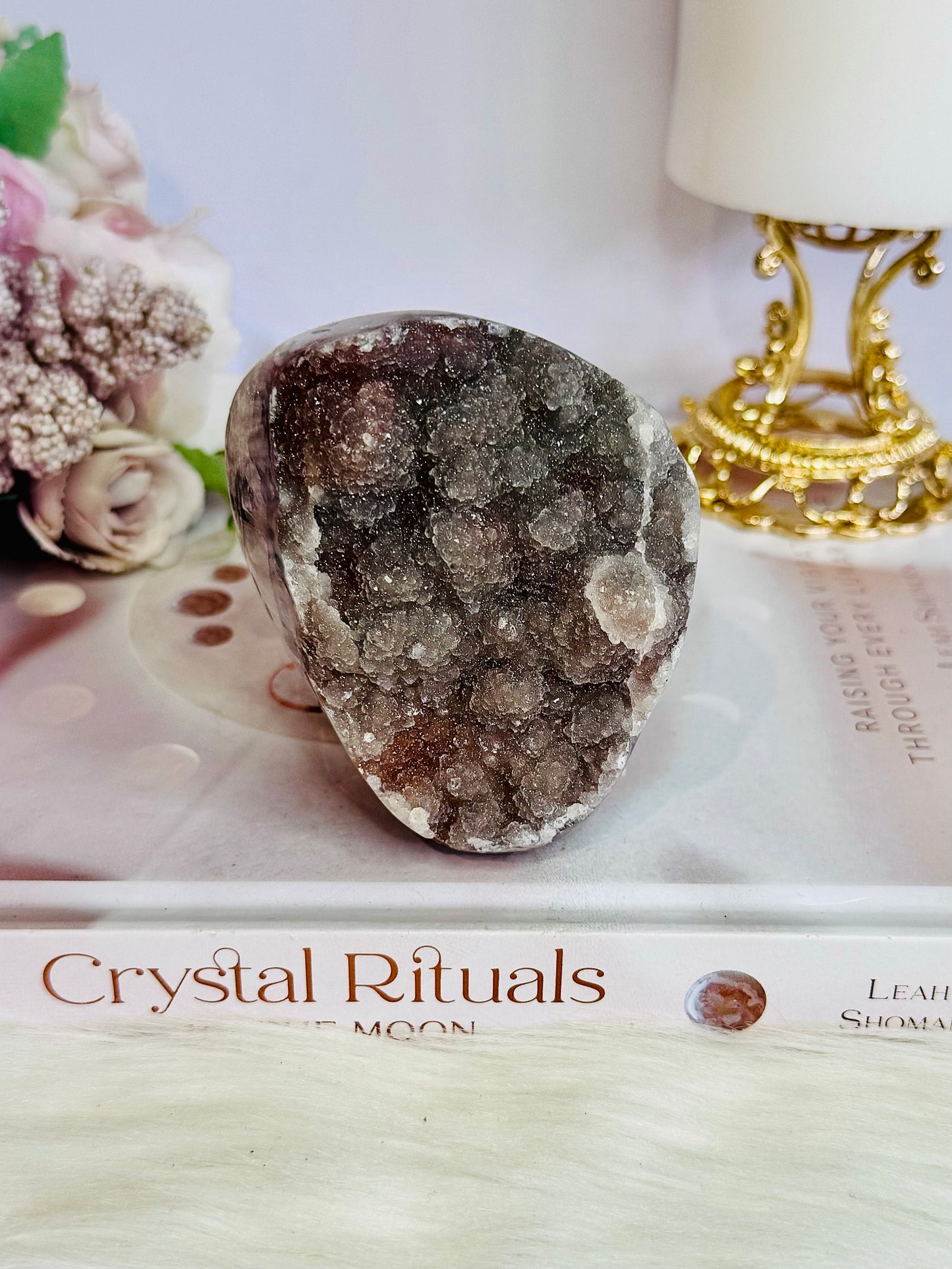 Galaxy Amethyst Base Cut Cluster From Brazil 8cm
