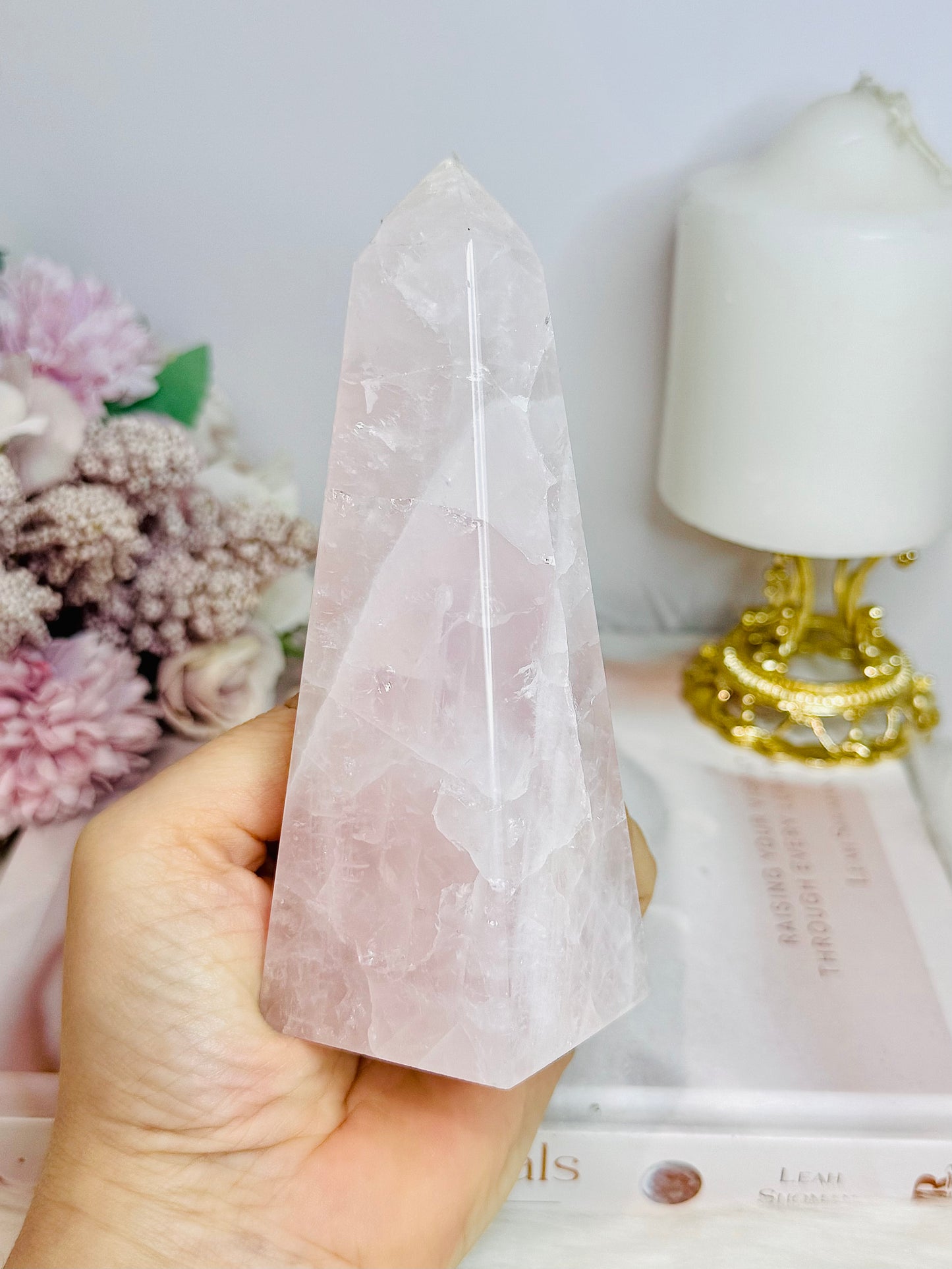 Large Chunky 13cm Rose Quartz Obelisk | Tower 367grams
