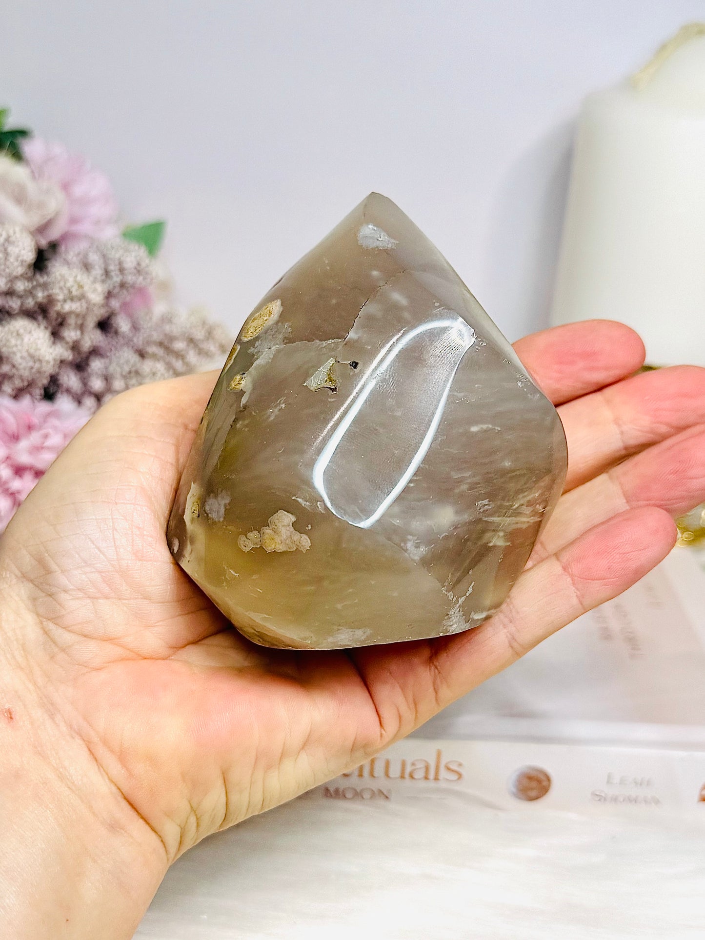 Chunky Flower Agate Flame 447g
