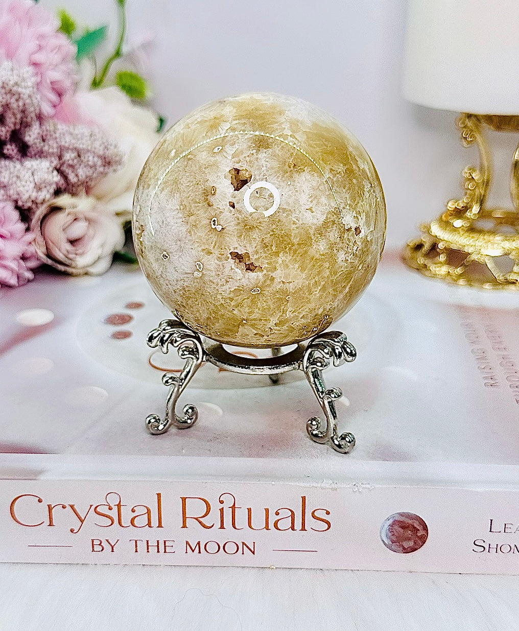 ⚜️ SALE ⚜️ Beautiful 329gram Druzy Pink Amethyst Sphere on Stand From Brazil
