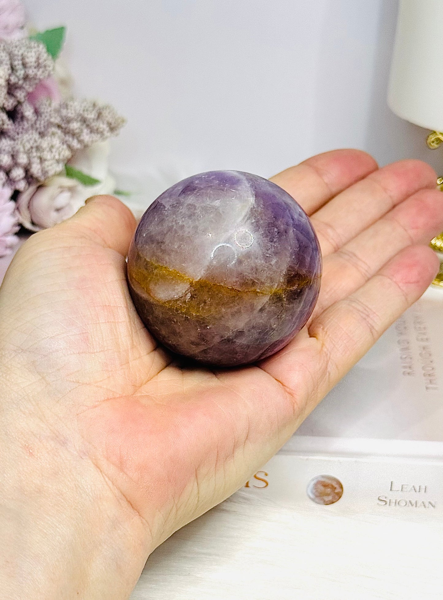 Crazy Lace Amethyst Sphere On Stand 210g
