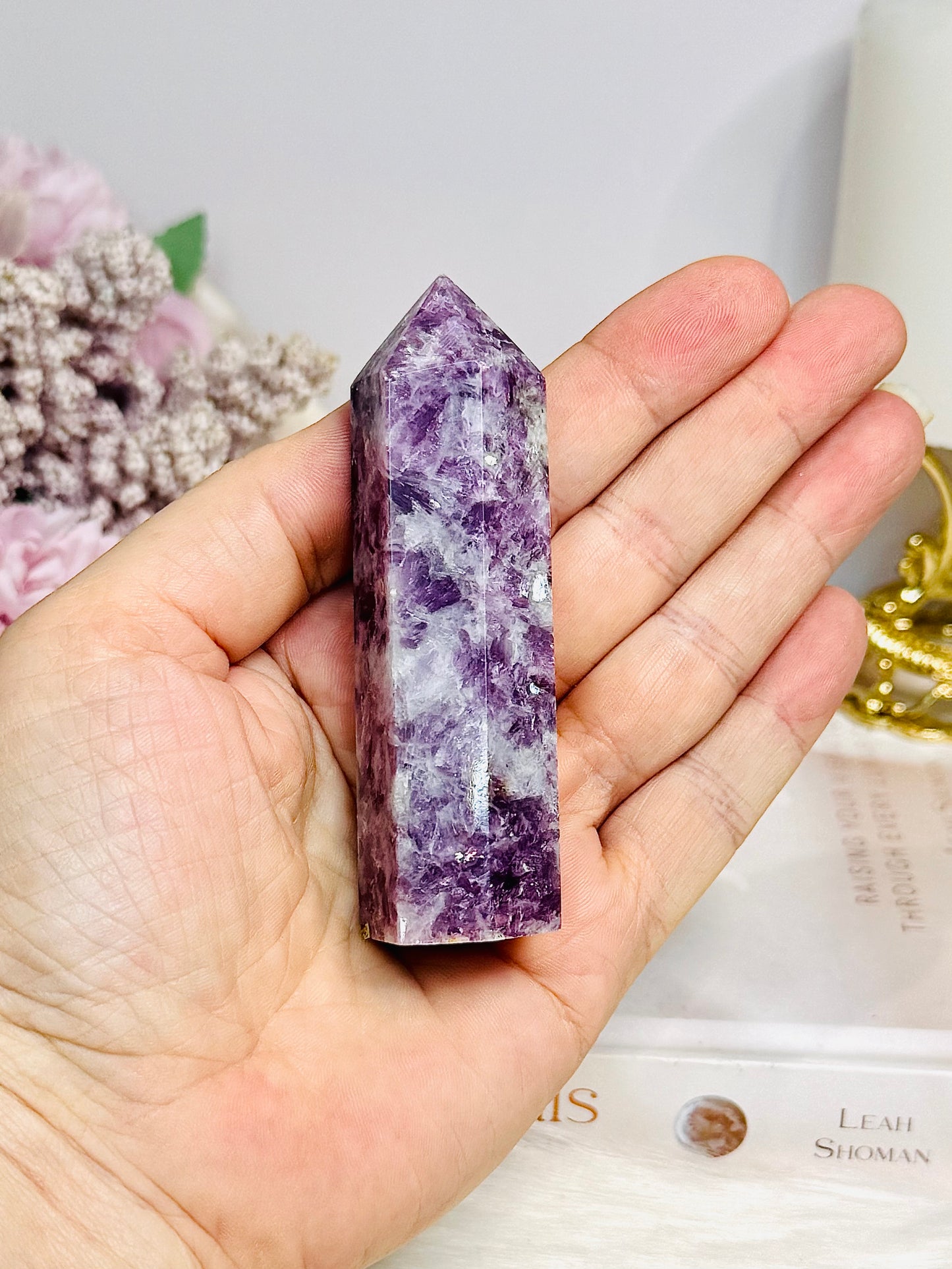 Purple Lepidolite Tower 8cm