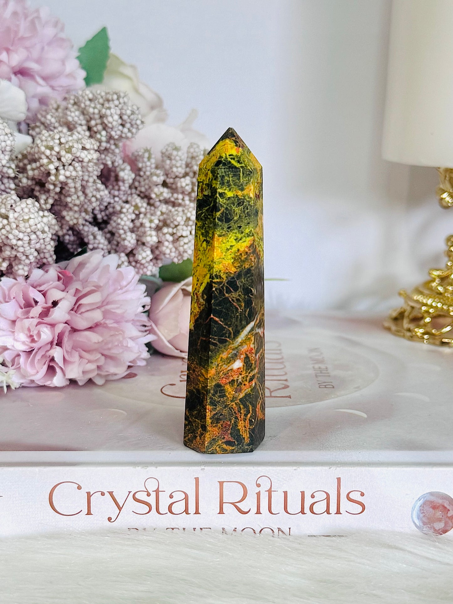 Focus On Your Goals ~ Beautiful Realgar Crystal Tower 8cm