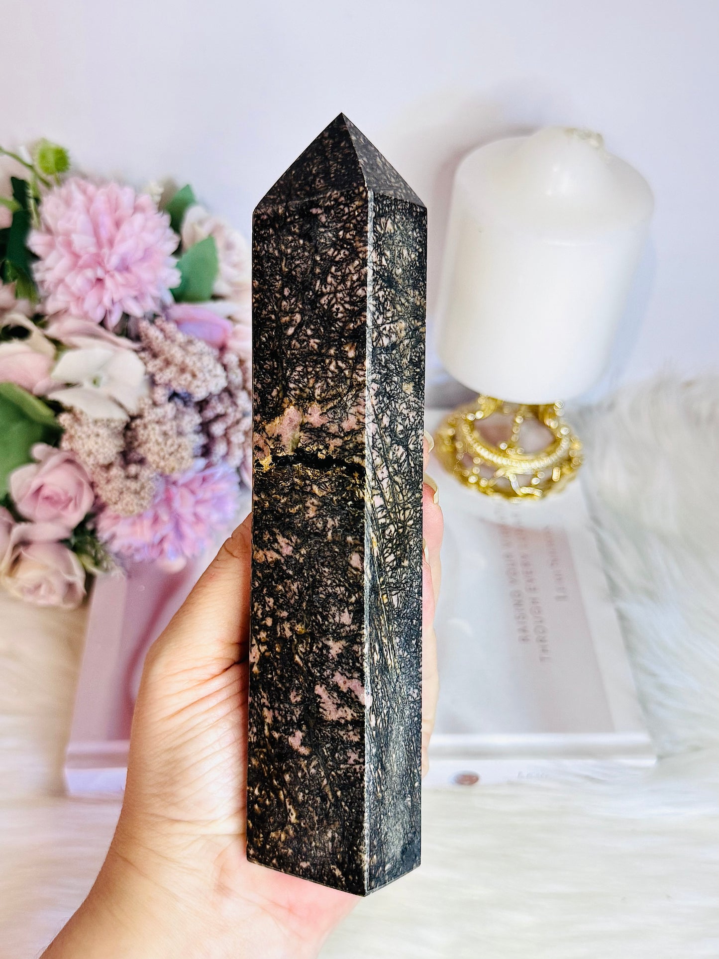Large Rhodonite Tower | Generator 19cm