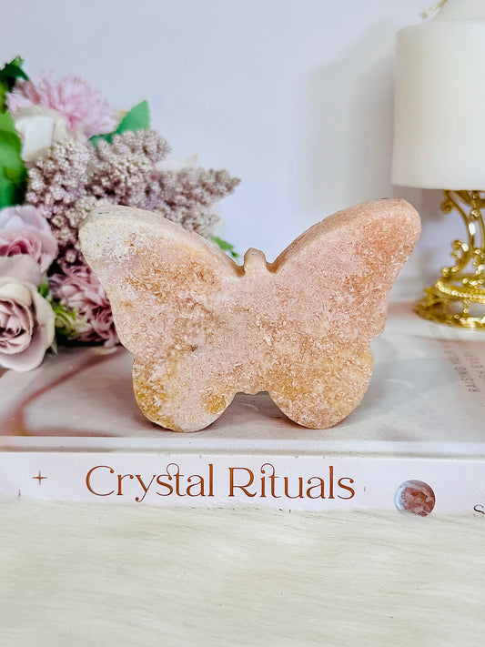 Pink Amethyst Chunky Butterfly 11cm