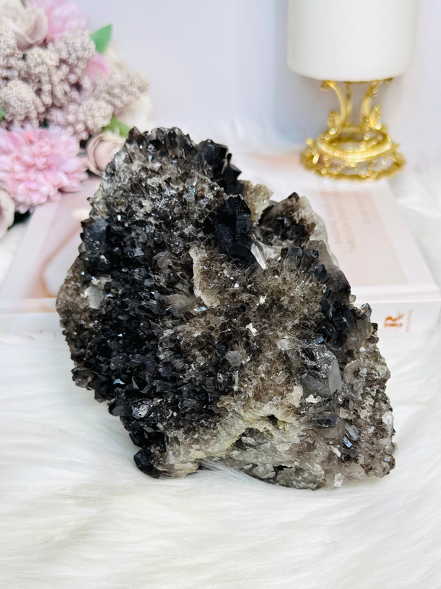 Chunky Large Smokey Quartz Cluster 1.6KG 18cm