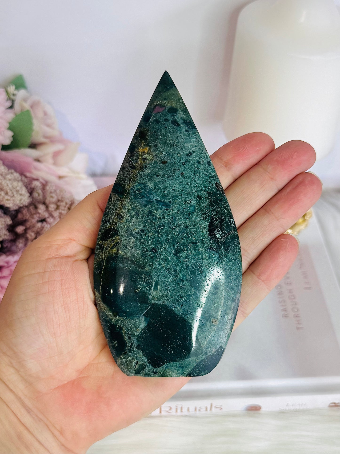 Large 13.5cm Jasper Carved Freeform | Flame