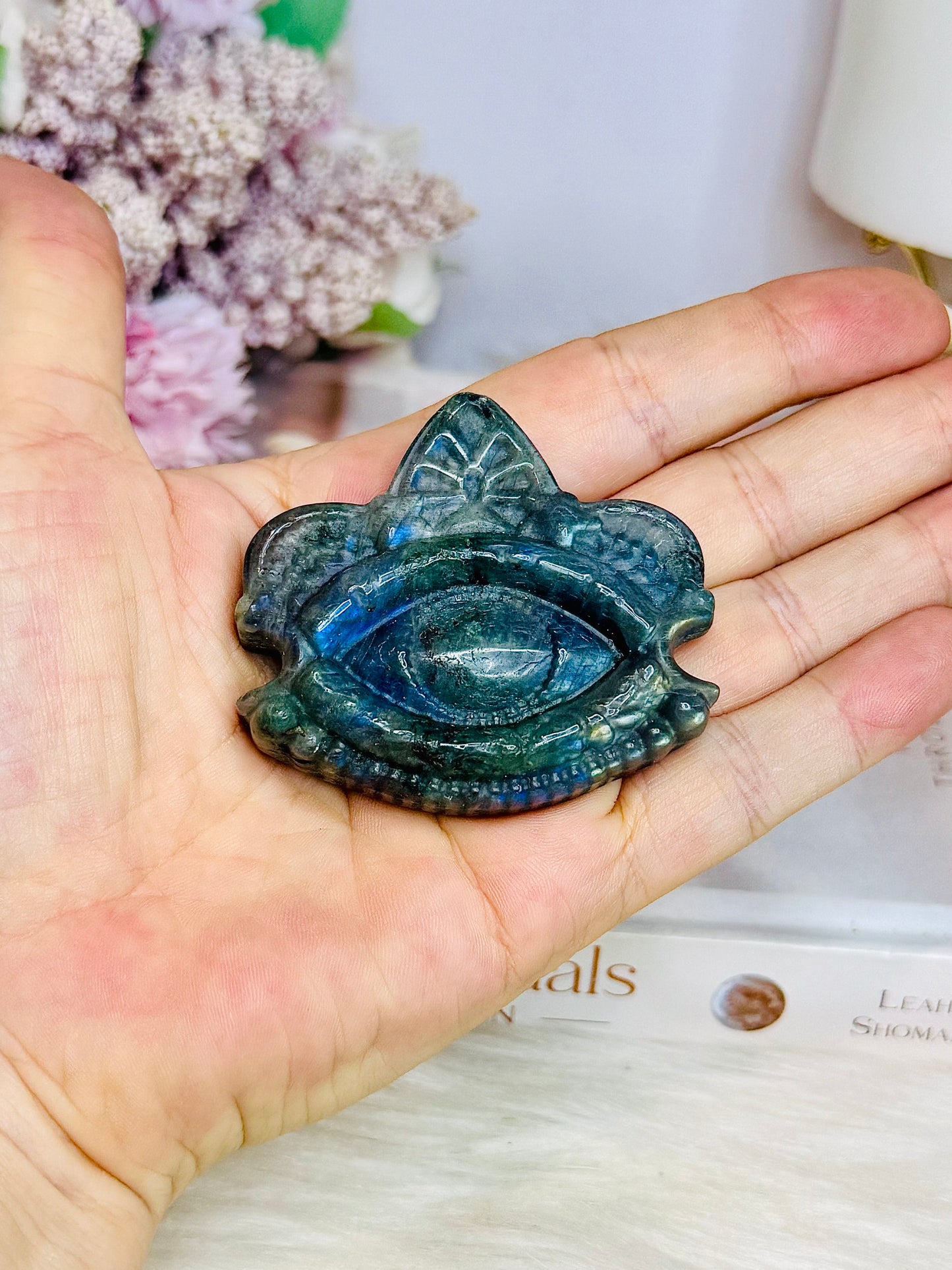 Labradorite Carved Evil Eye Protection