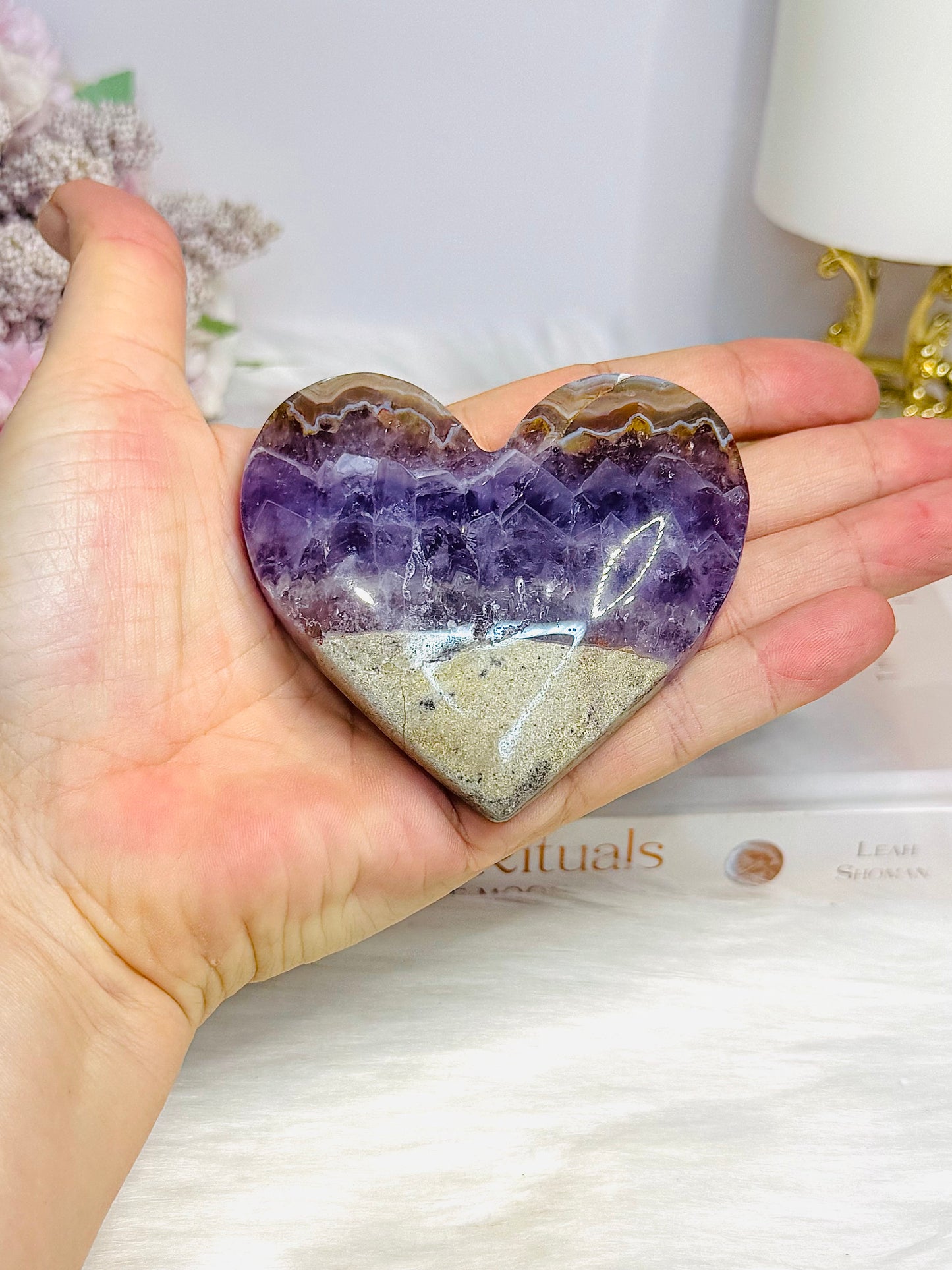 Crazy Lace Amethyst Heart 7cm