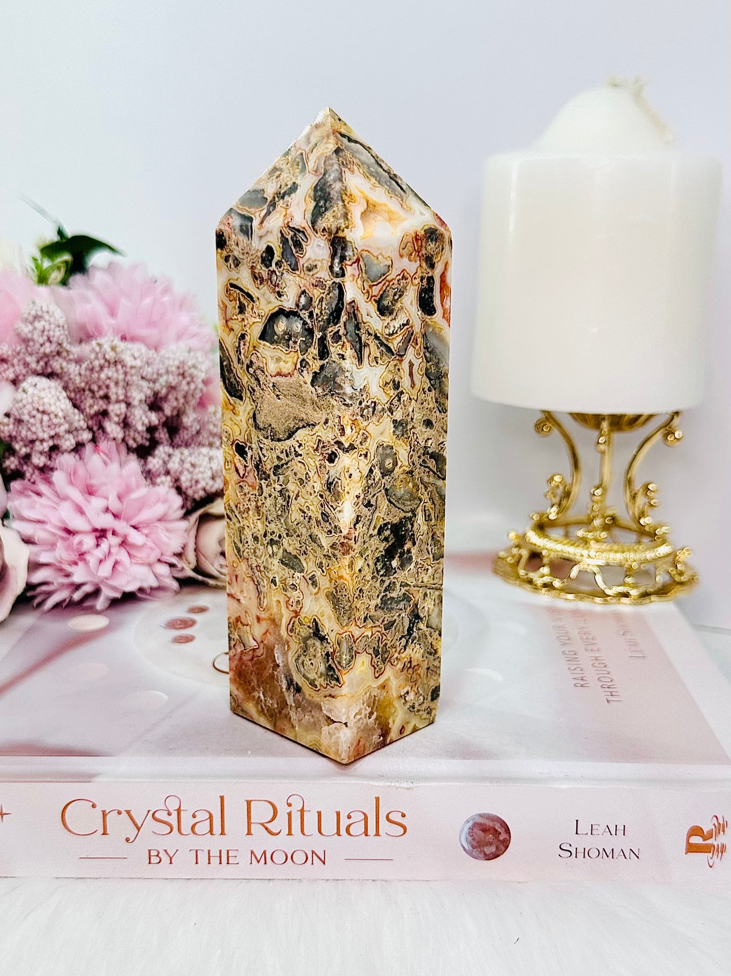 Crazy Lace Agate Chunky Perfectly Cut Tower 15cm