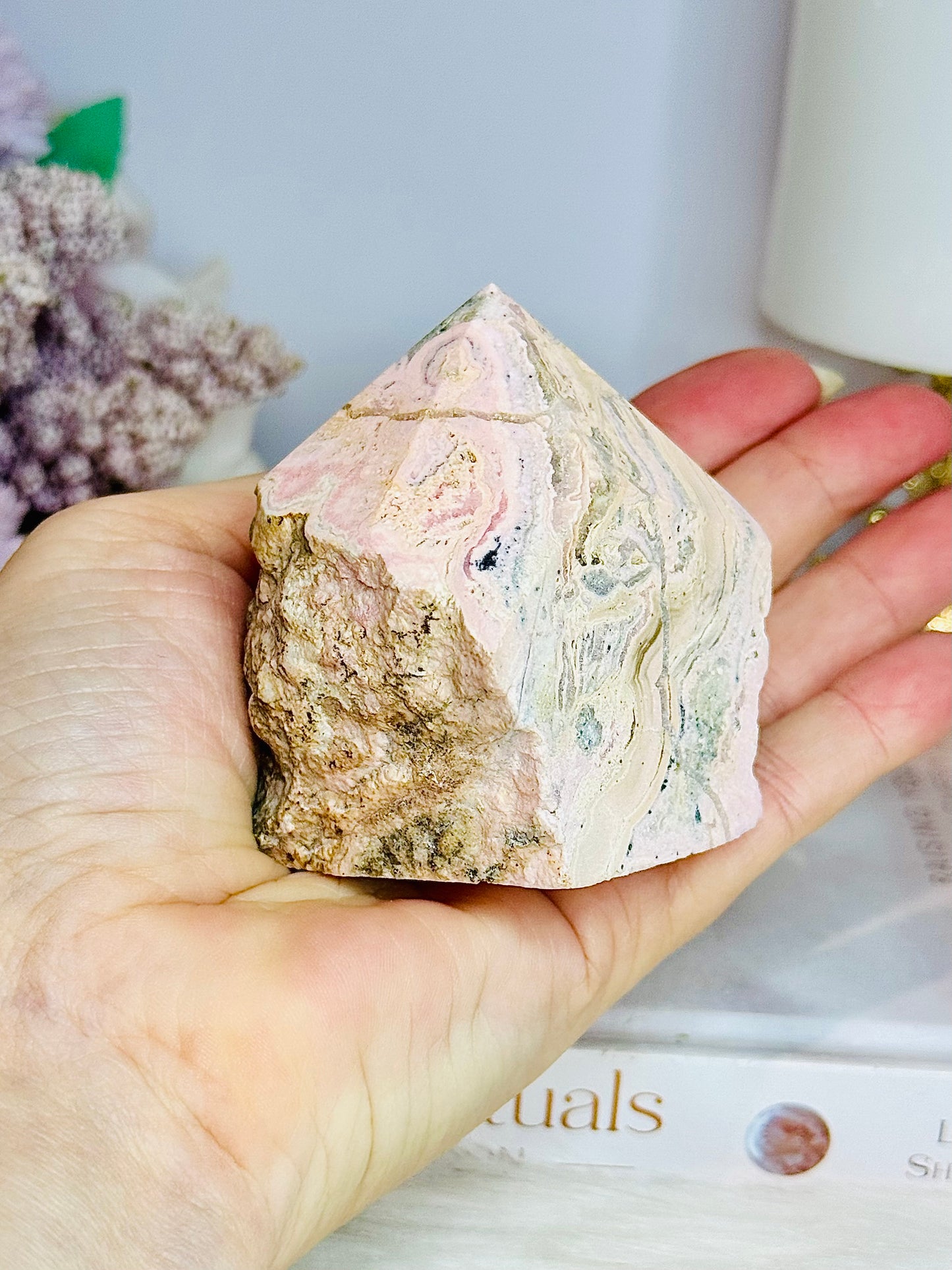 Rhodochrosite Polished Point 349g