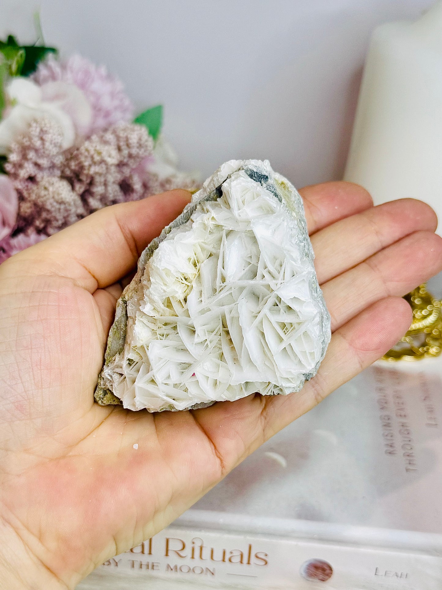 Natural Rose Calcite Specimen 230g