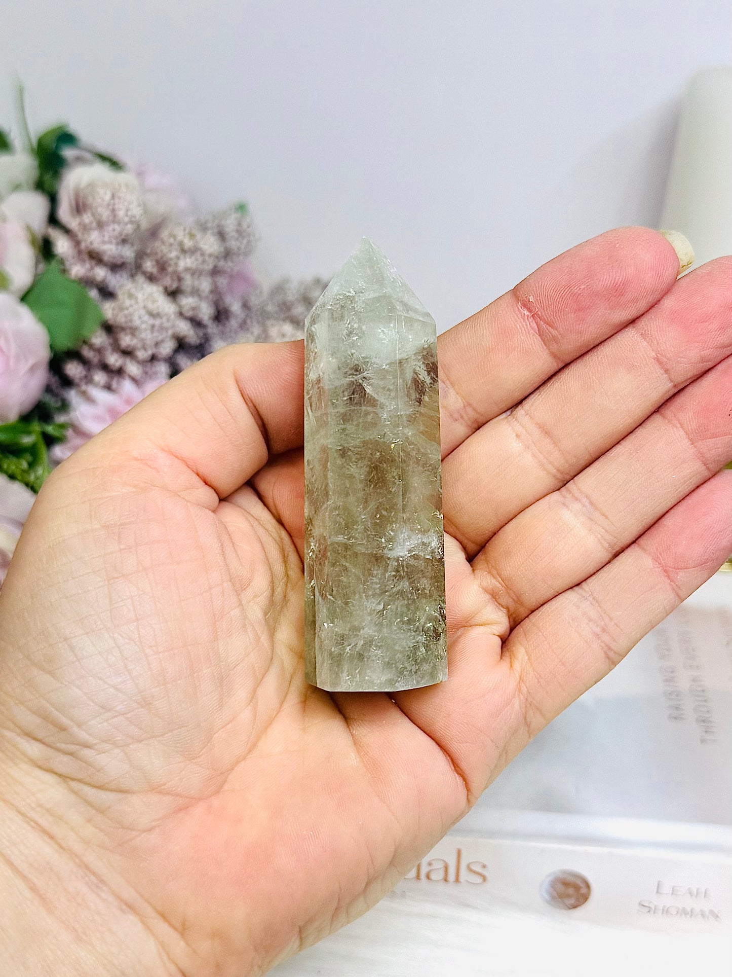 Natural Prasiolite | Green Amethyst Tower 7.5cm
