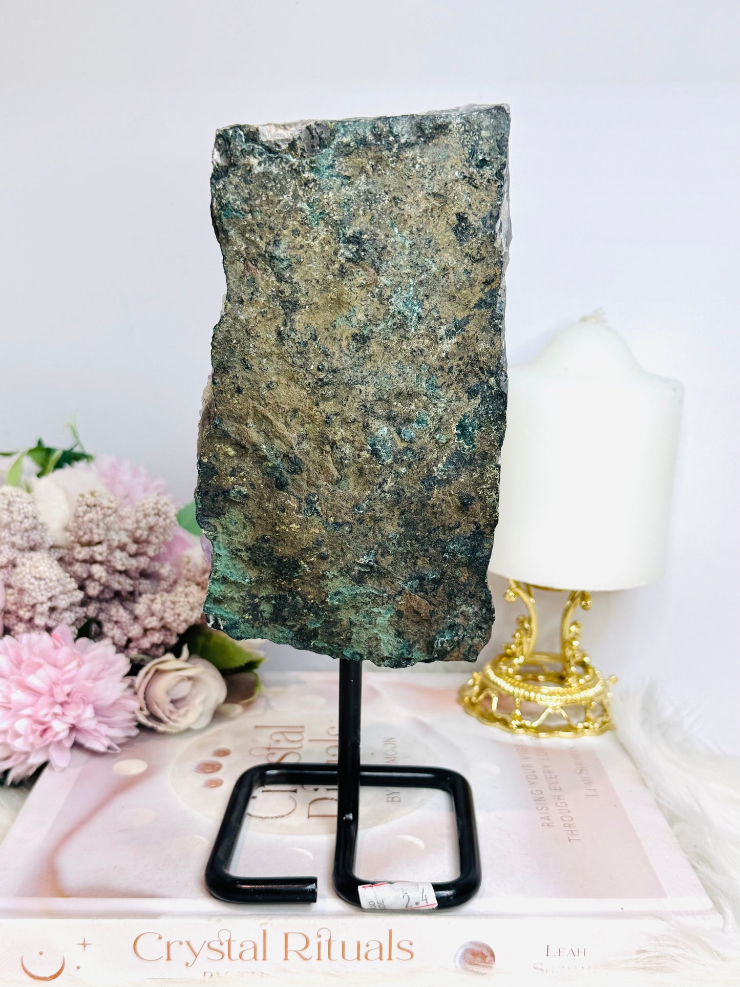 Large Amethyst Cluster Slab On Stand 21cm