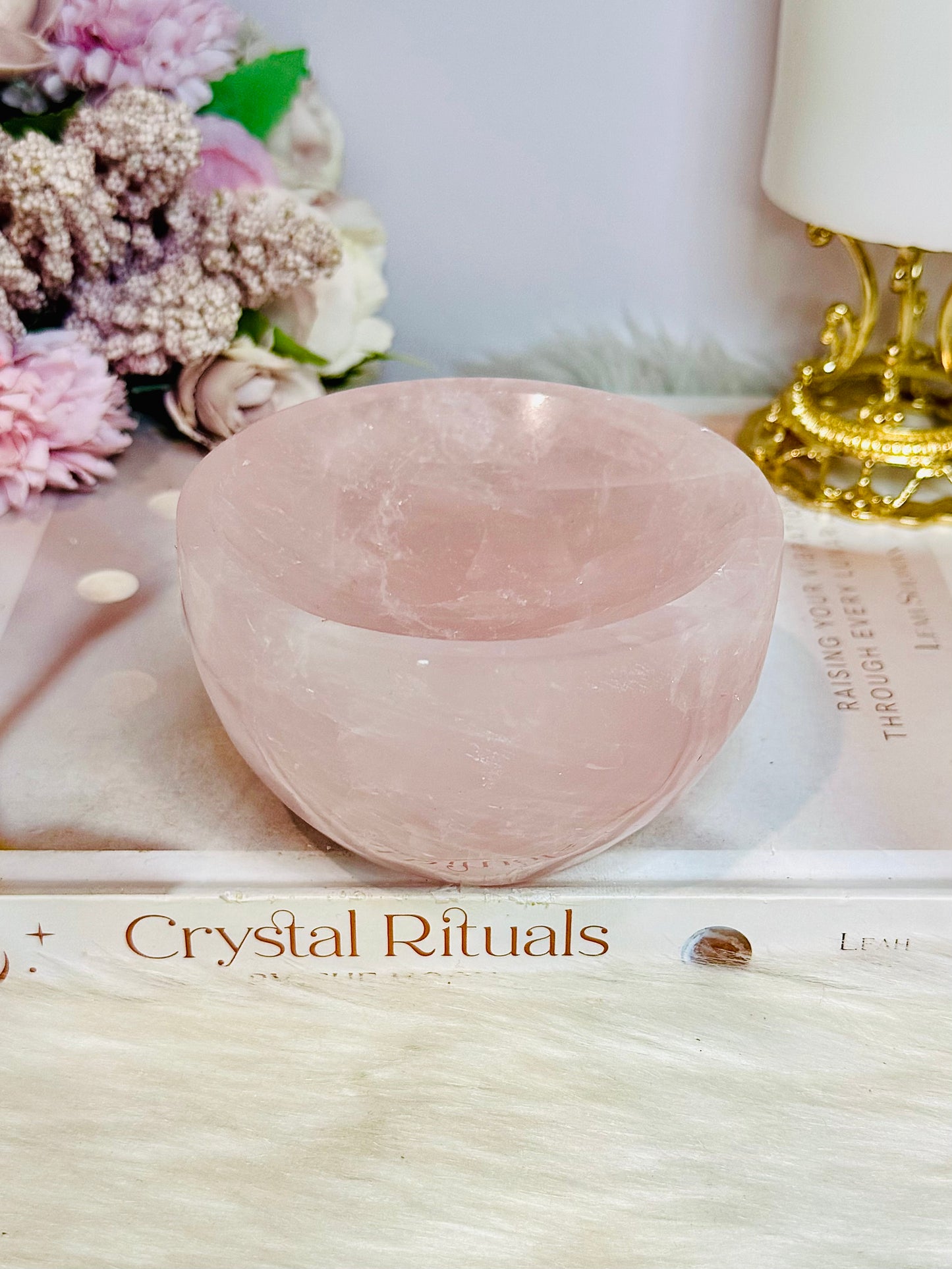 Large Chunky Rose Quartz Bowl 684g