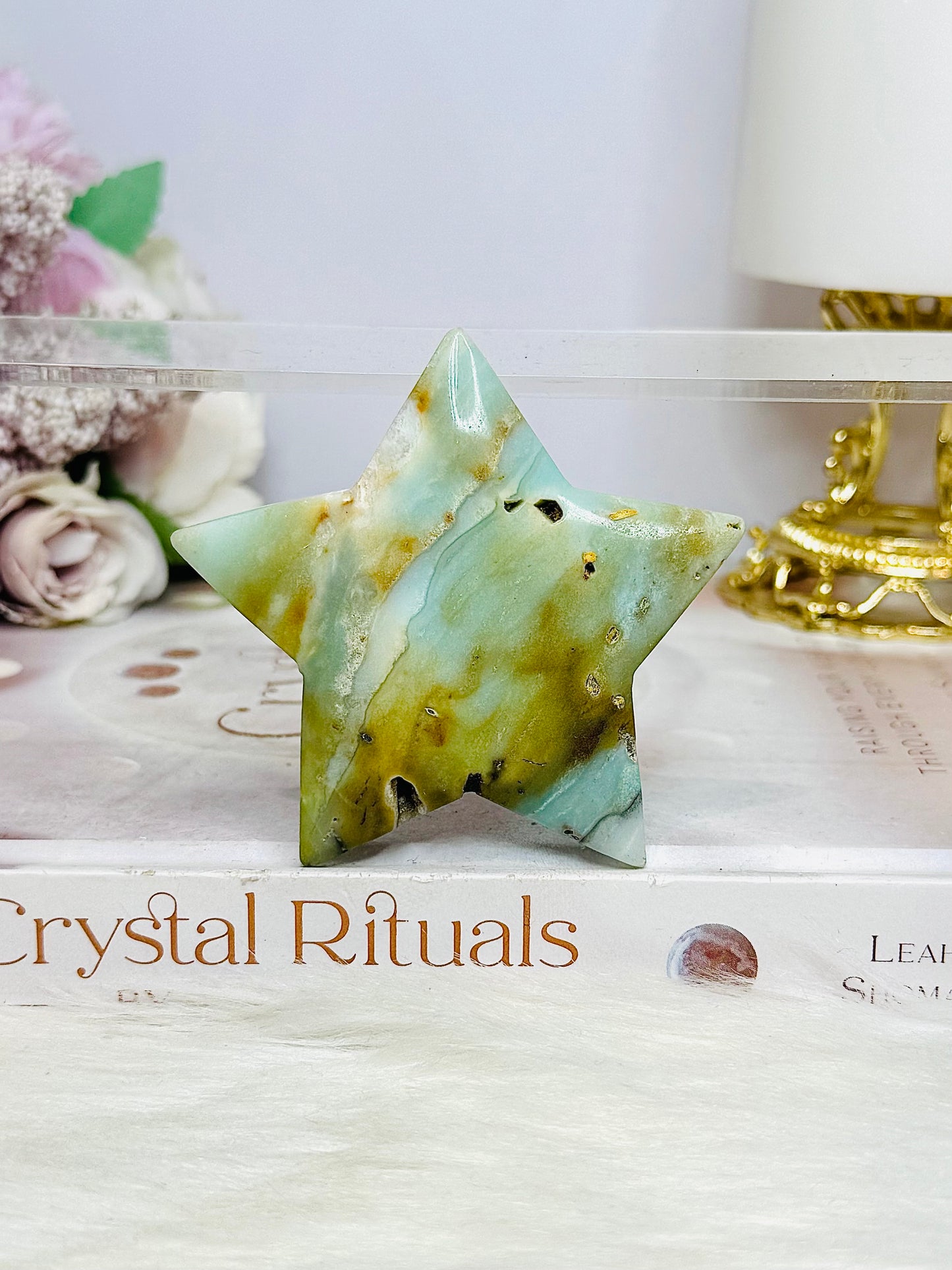 Caribbean Calcite Carved Star