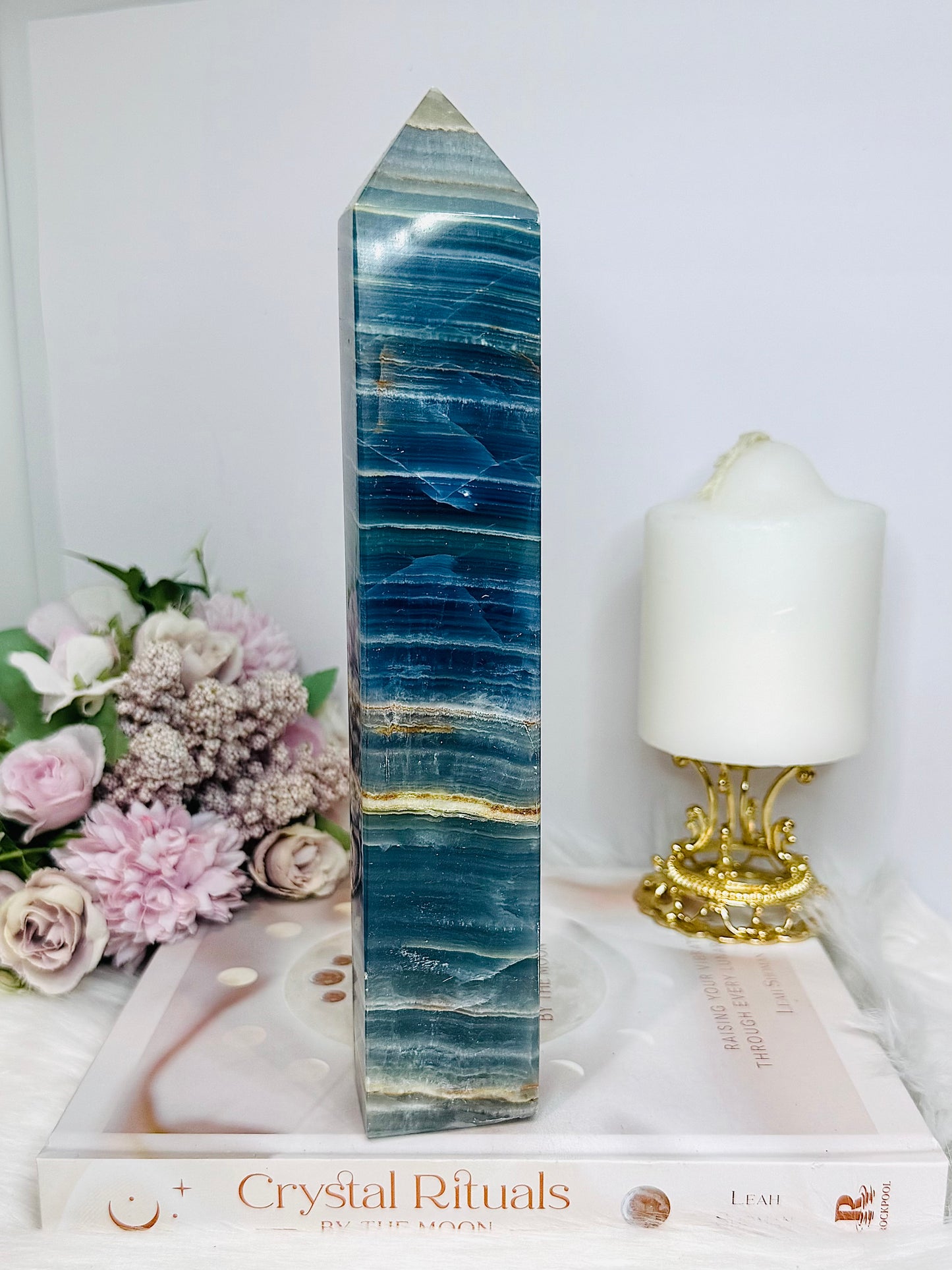 Large Natural Blue Onyx Generator | Tower 23cm