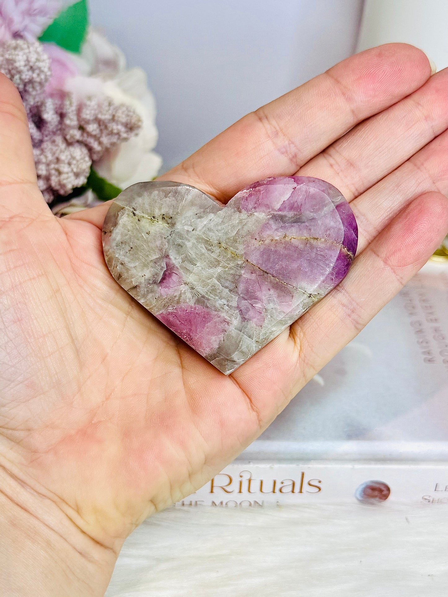 Pink Tourmaline Heart Carving