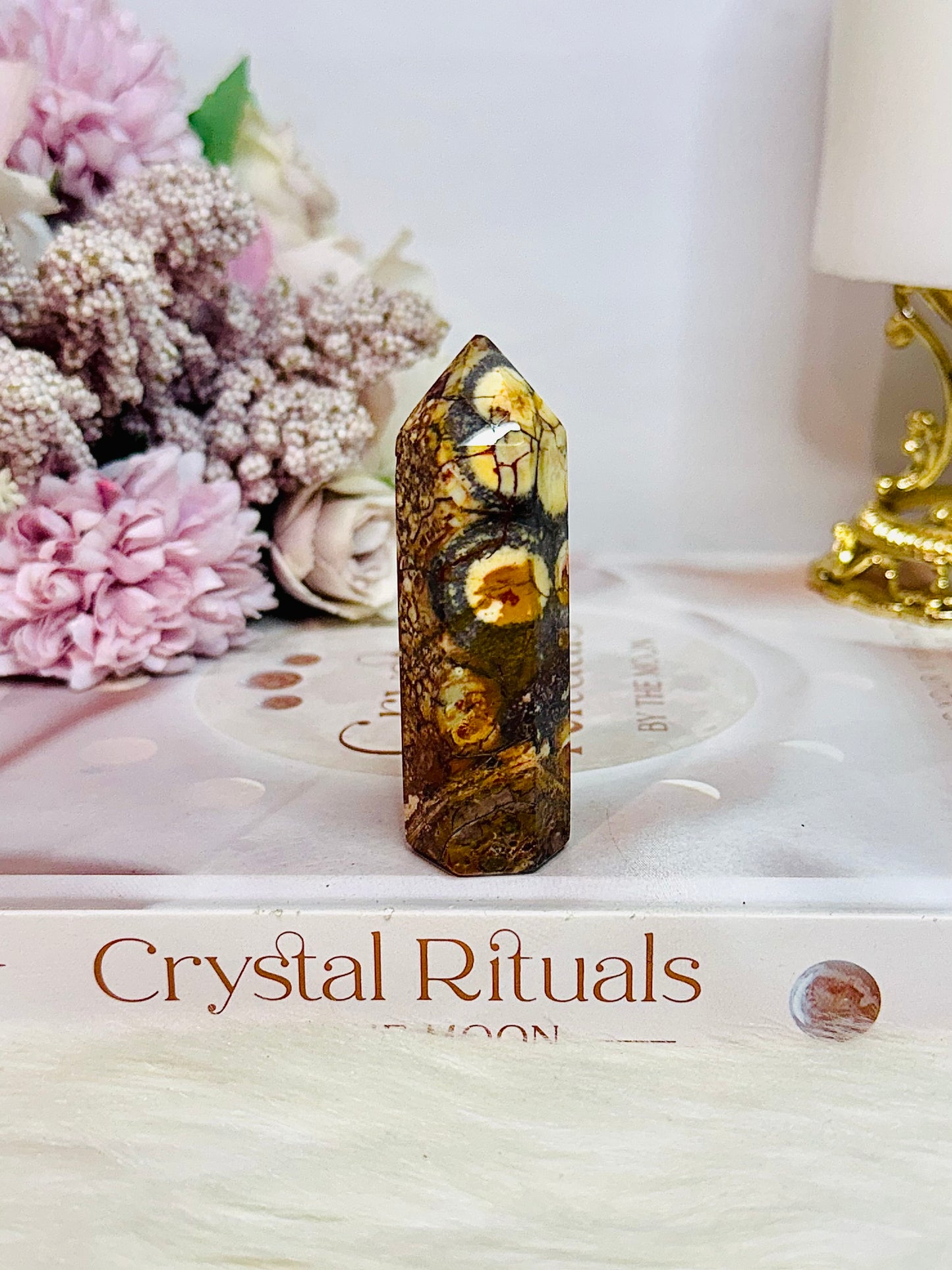 Natural Mookaite Carved Tower 7cm