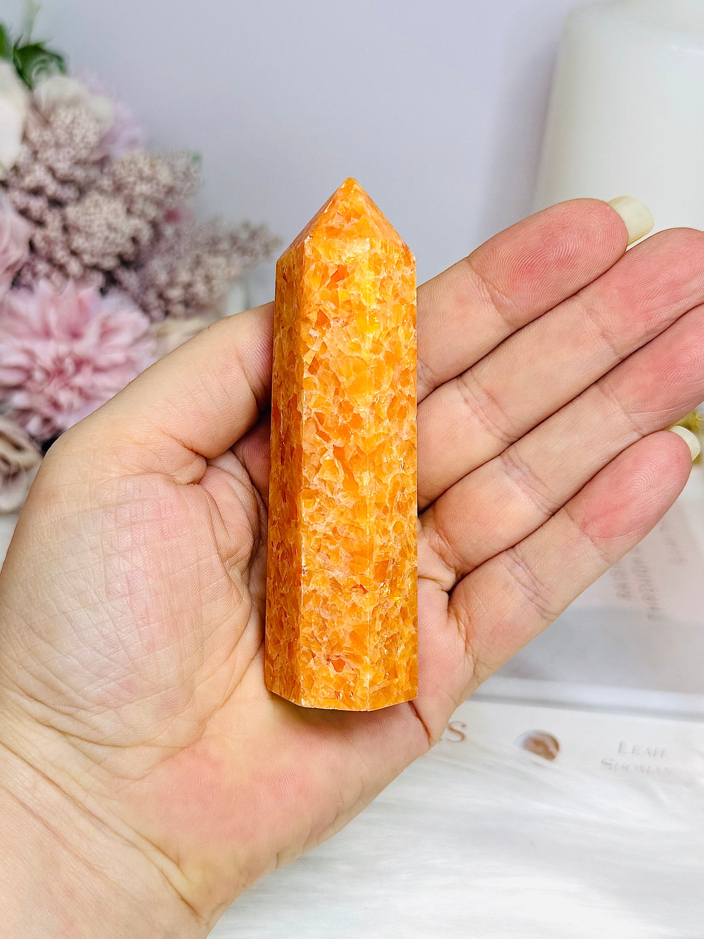 Perfect Orange Sunstone Tower 9.5cm