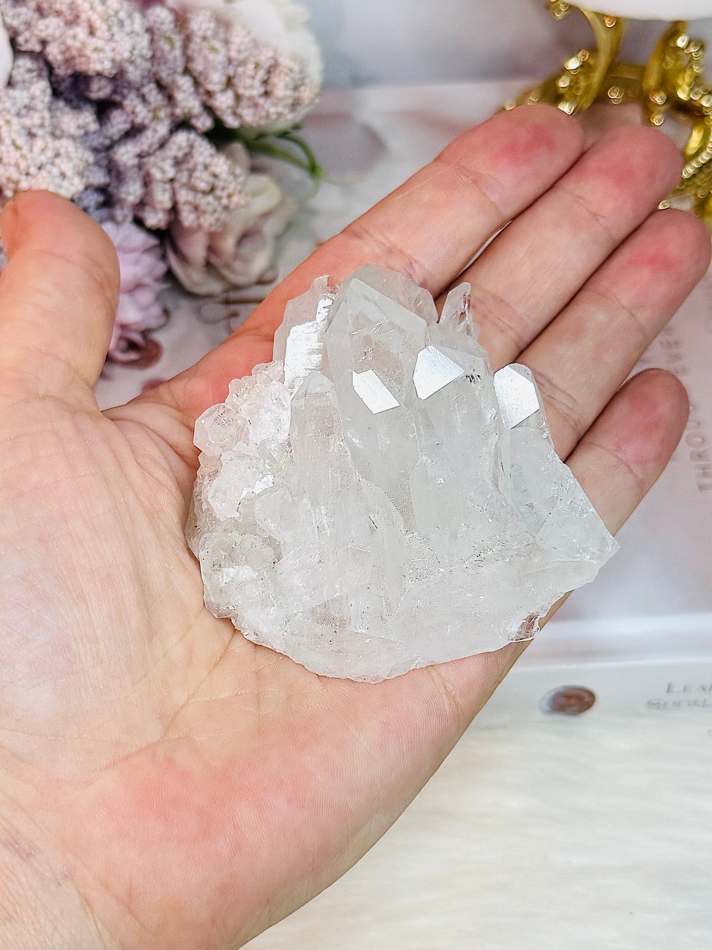Stunning High Grade Clear Quartz Cluster From Brazil 7cm