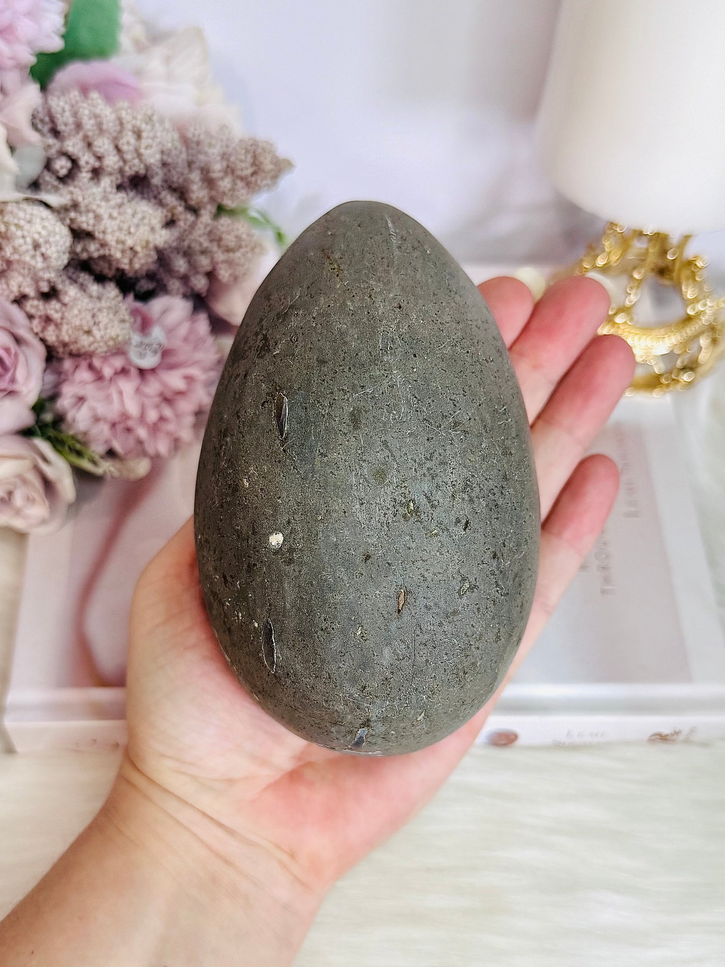 Druzy Amethyst Large Egg On Stand 698grams