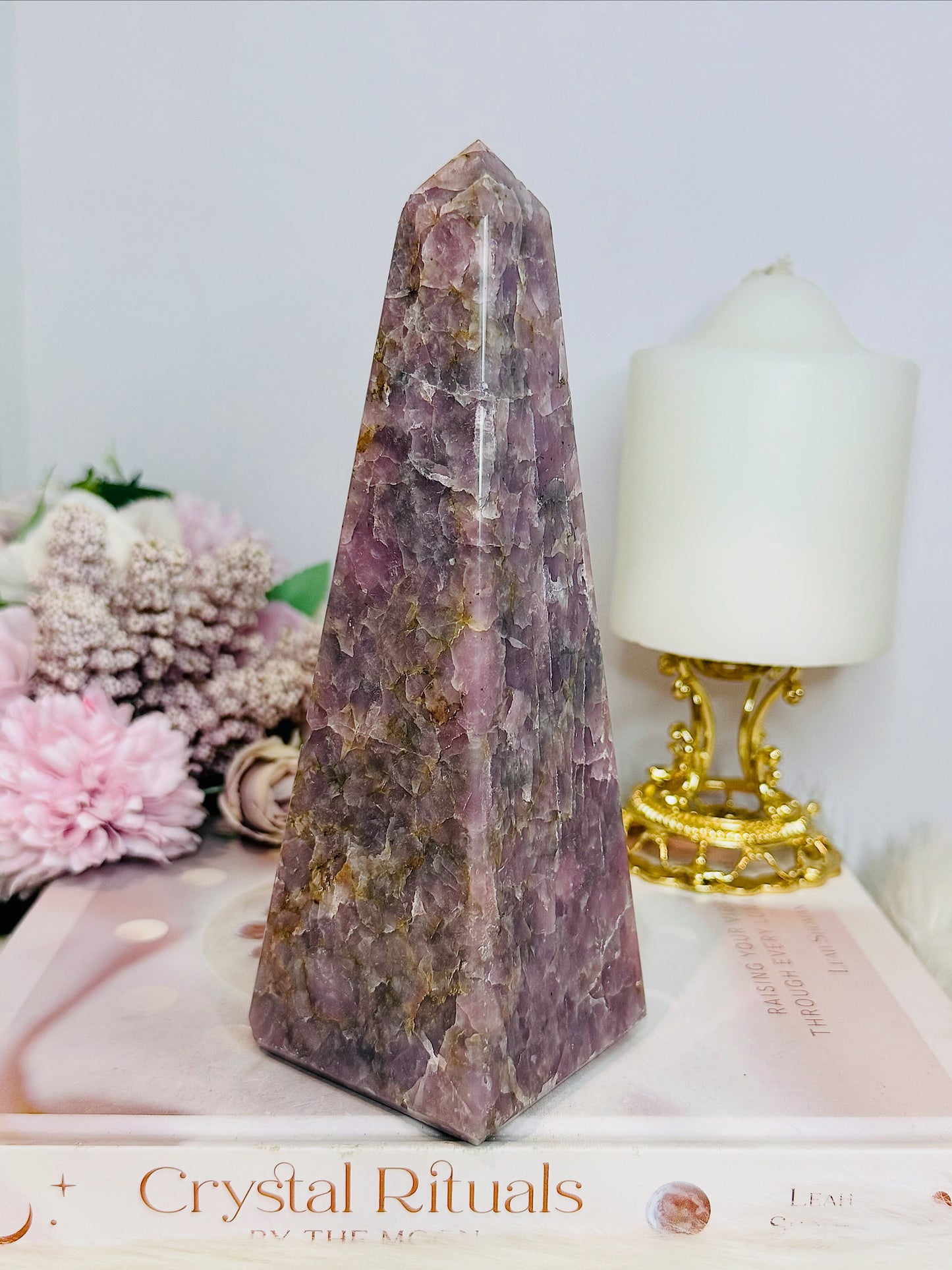 Large Lepidolite Tower | Obelisk 18cm