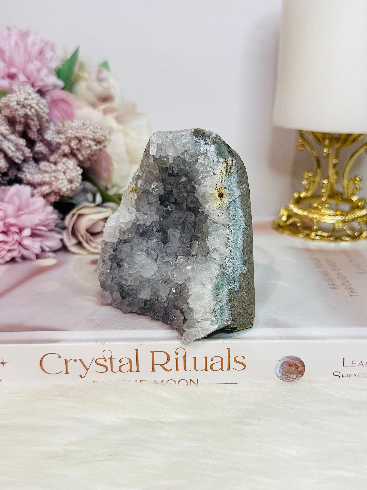 Natural Cut Base Amethyst Cluster From Brazil 7.5cm