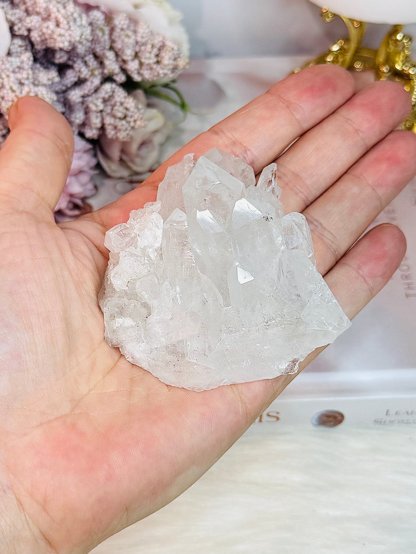 Stunning High Grade Clear Quartz Cluster From Brazil 7cm